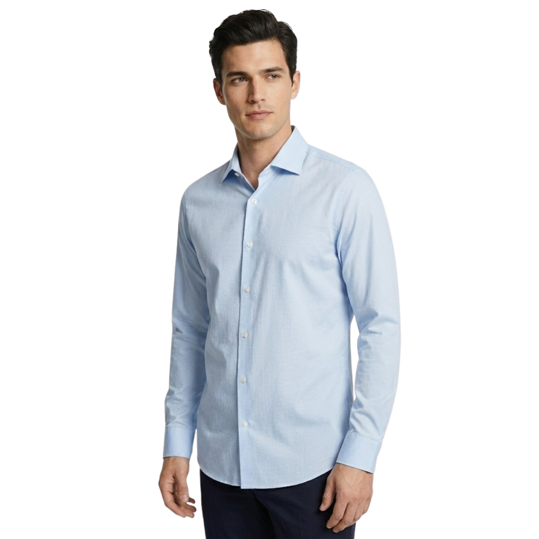 Camisa Manga Larga Michael Kors Celeste | Caballero | Talla US (M)