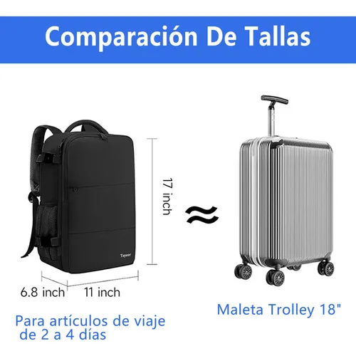 Mochila de Viaje Taygeer Negra