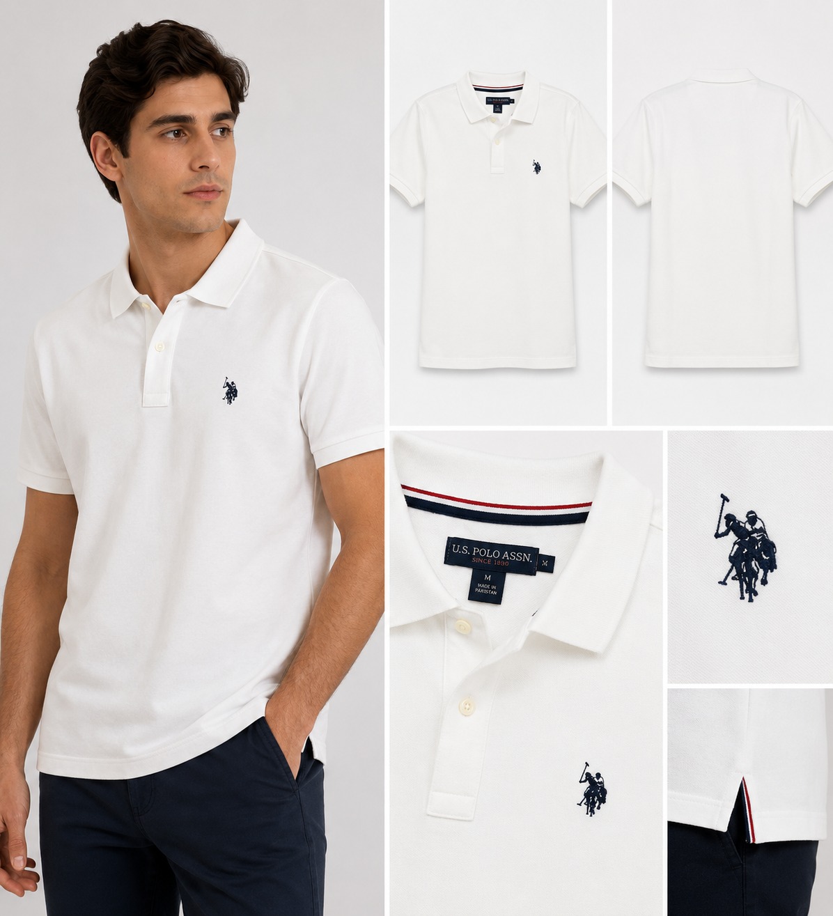 Camisa Polo Blanca | Caballero | Talla US (XL)