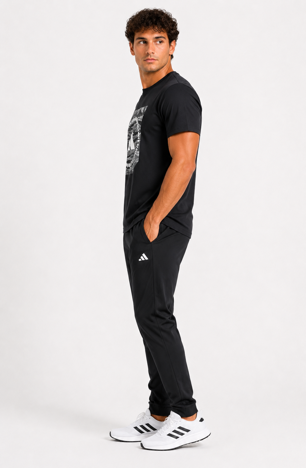 Camisa Negra Adidas | Caballero | Talla US (L)