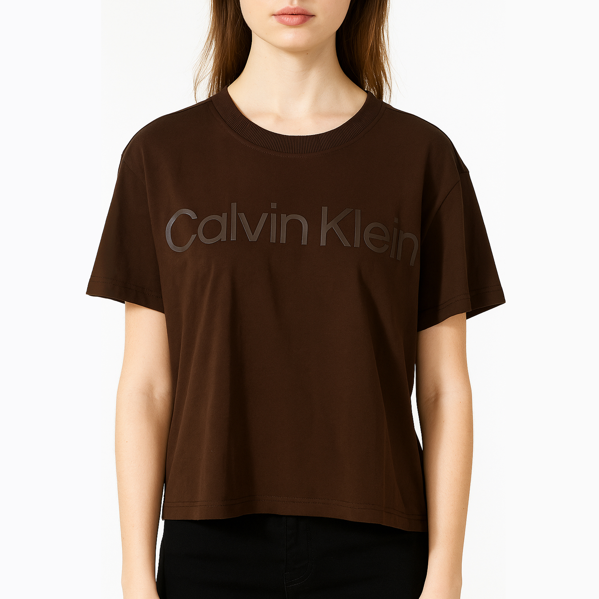 Camiseta Calvin Klein Marrón | Dama | Talla US (XS)