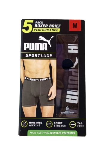Puma Sportluxe Boxer Briefs Performance | Caballero | Talla US (M)