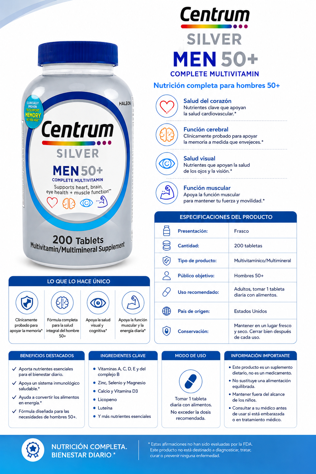 Centrum Silver Hombres 50+