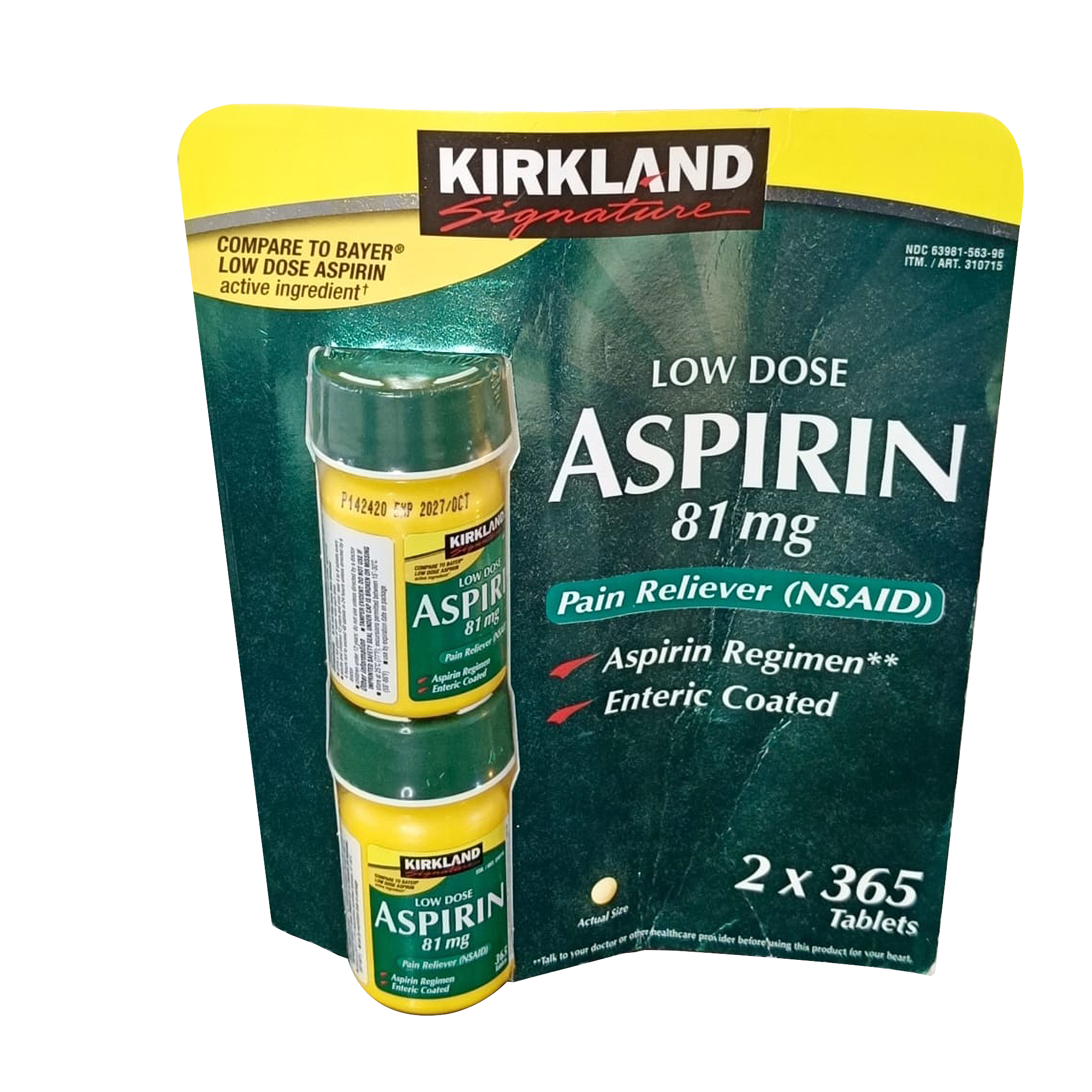 Set 2x Aspirina Kirkland 81 mg