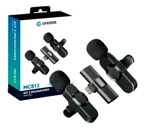 Kit 2 Microfones Sem Fio Onistek MC812