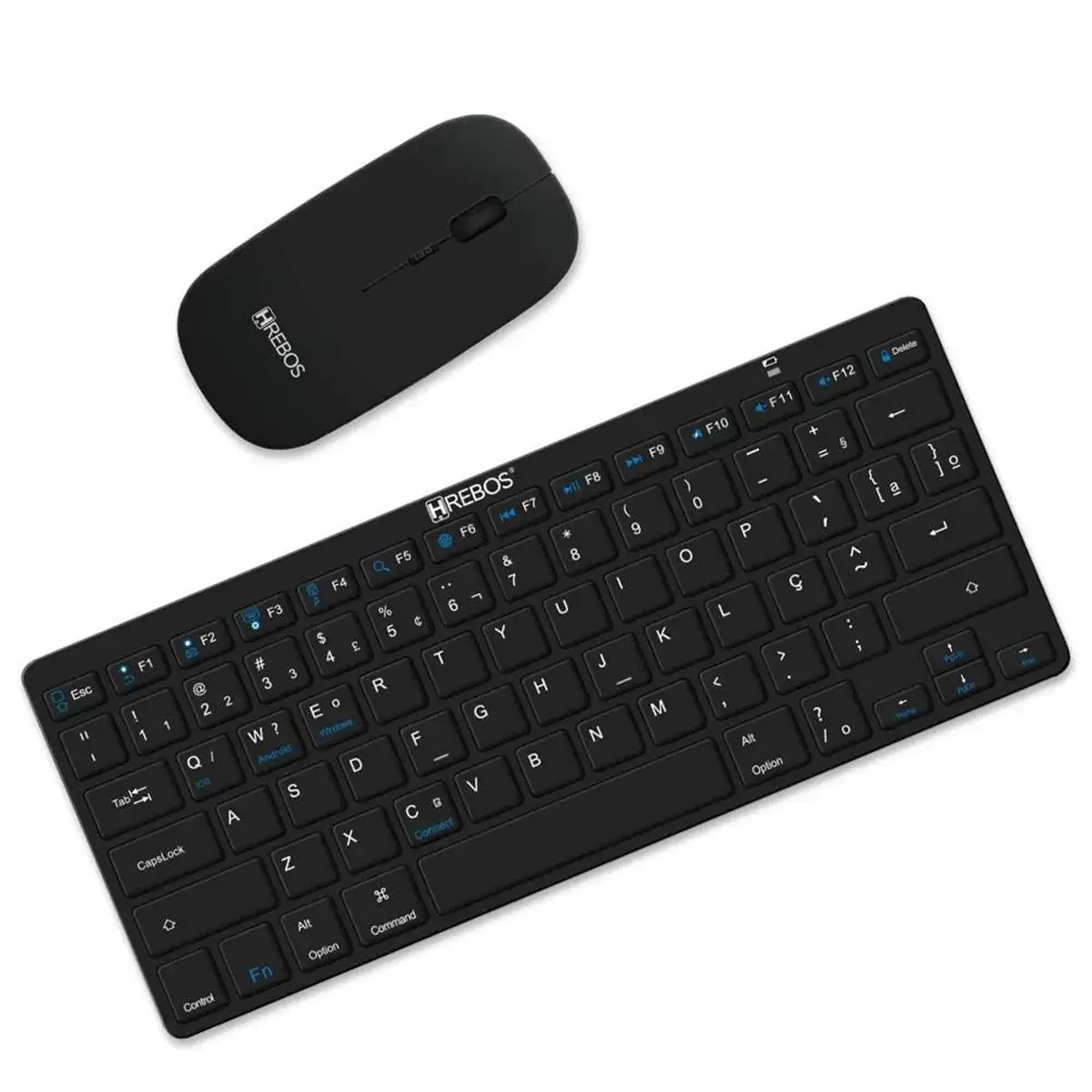 Kit Teclado e Mouse Sem Fio Hrebos