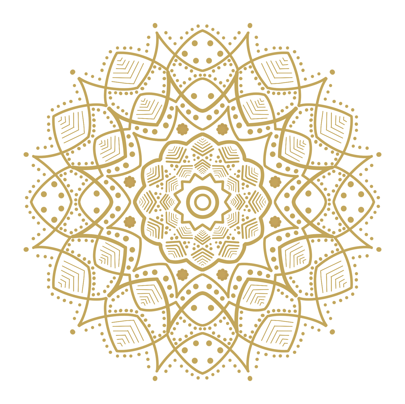 Golden Mandala Art