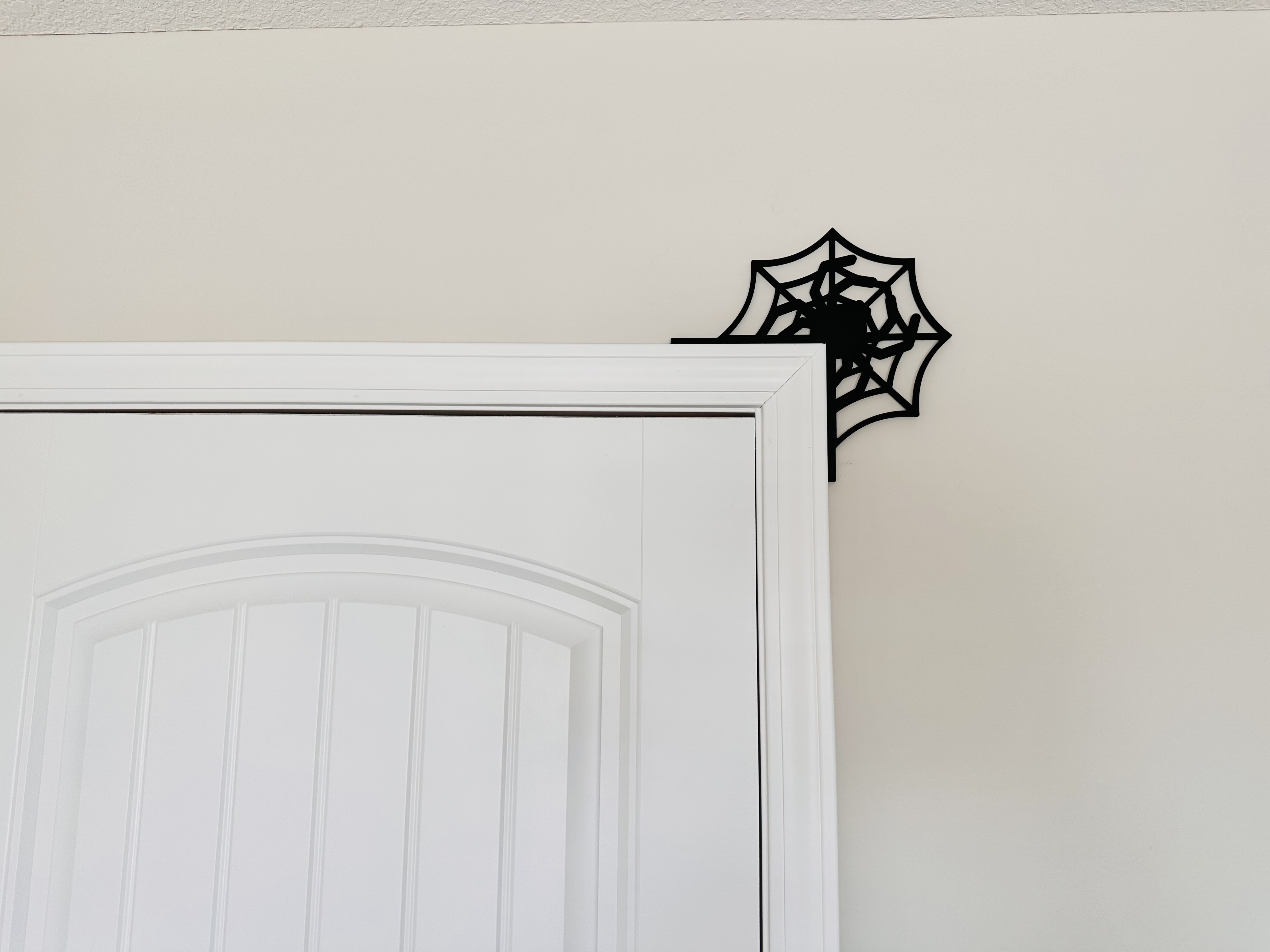 Corner Door Display - Spider Web Silhouette