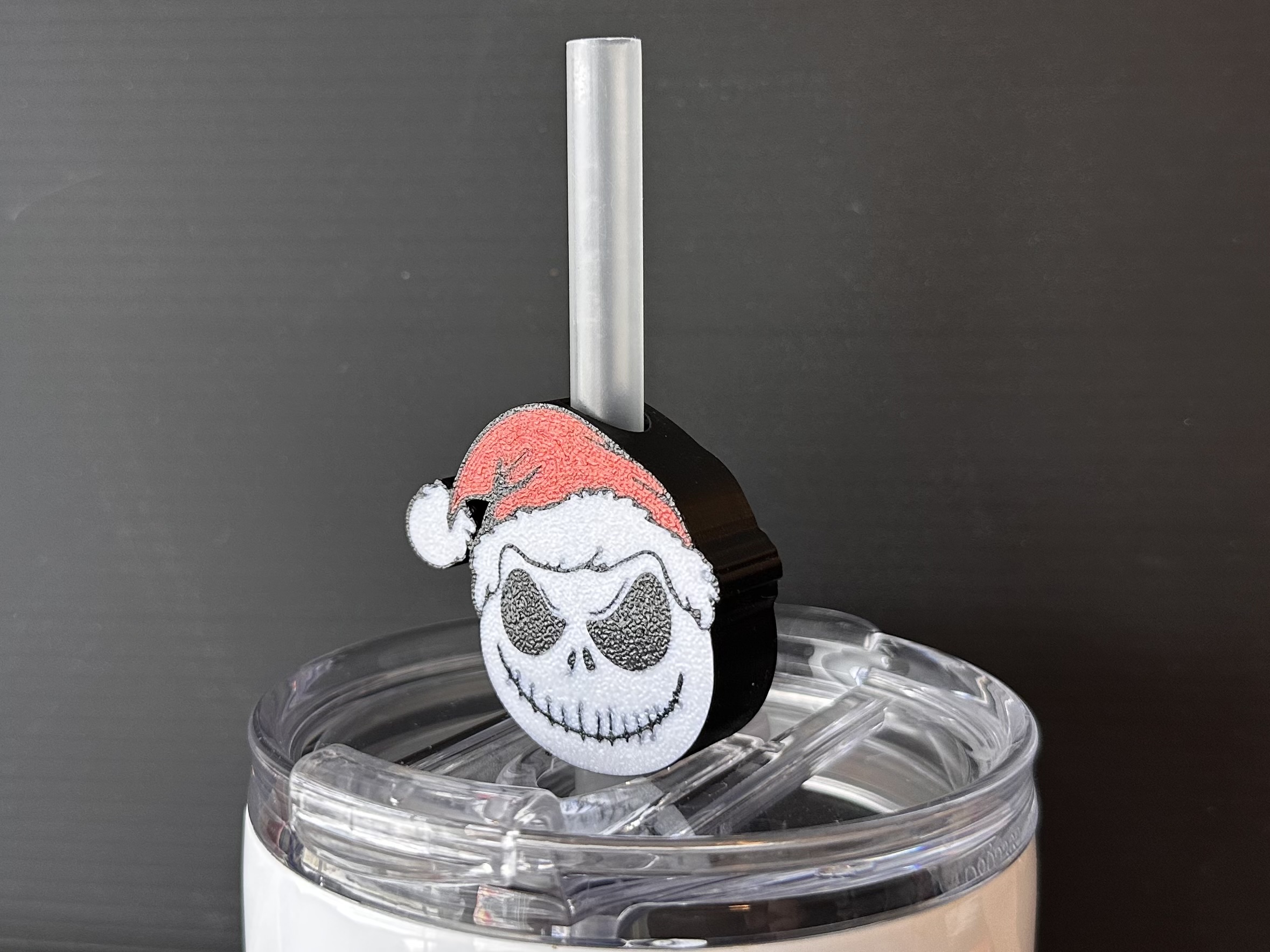 Straw Topper - Jack Skellington Christmas