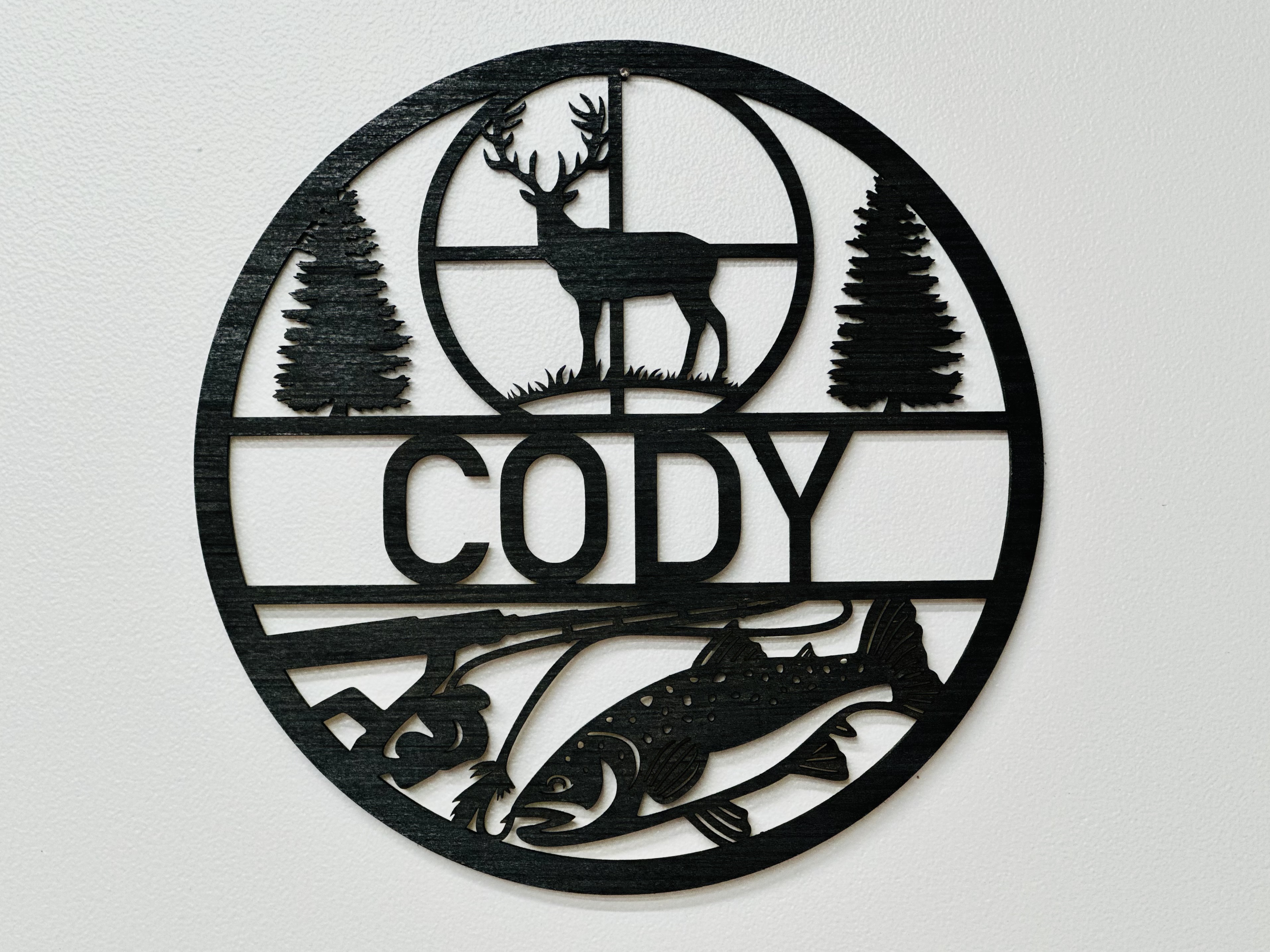 Personalized Wall Sign - Fishing & Hunting