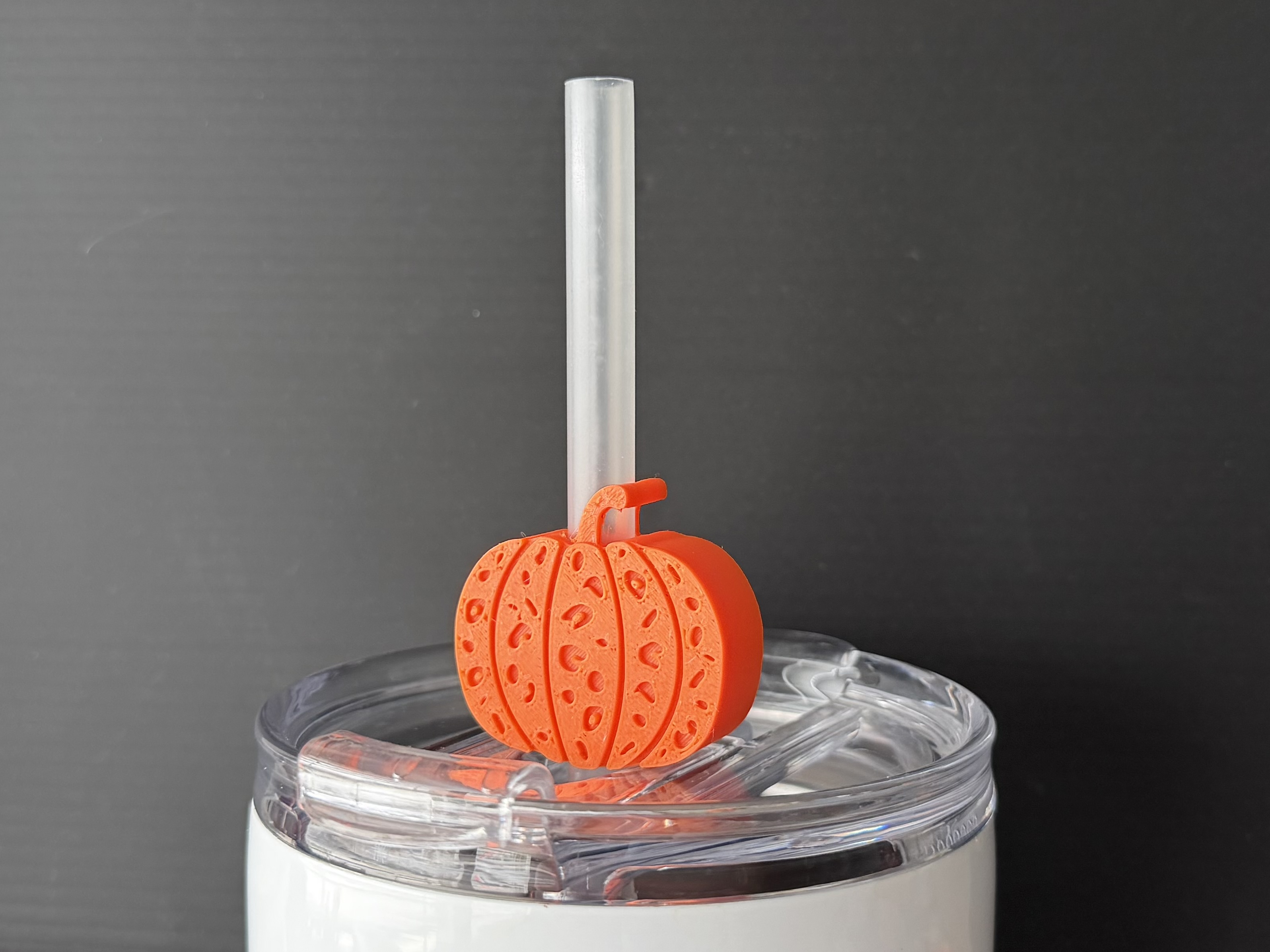 Straw Topper - Pumpkin 