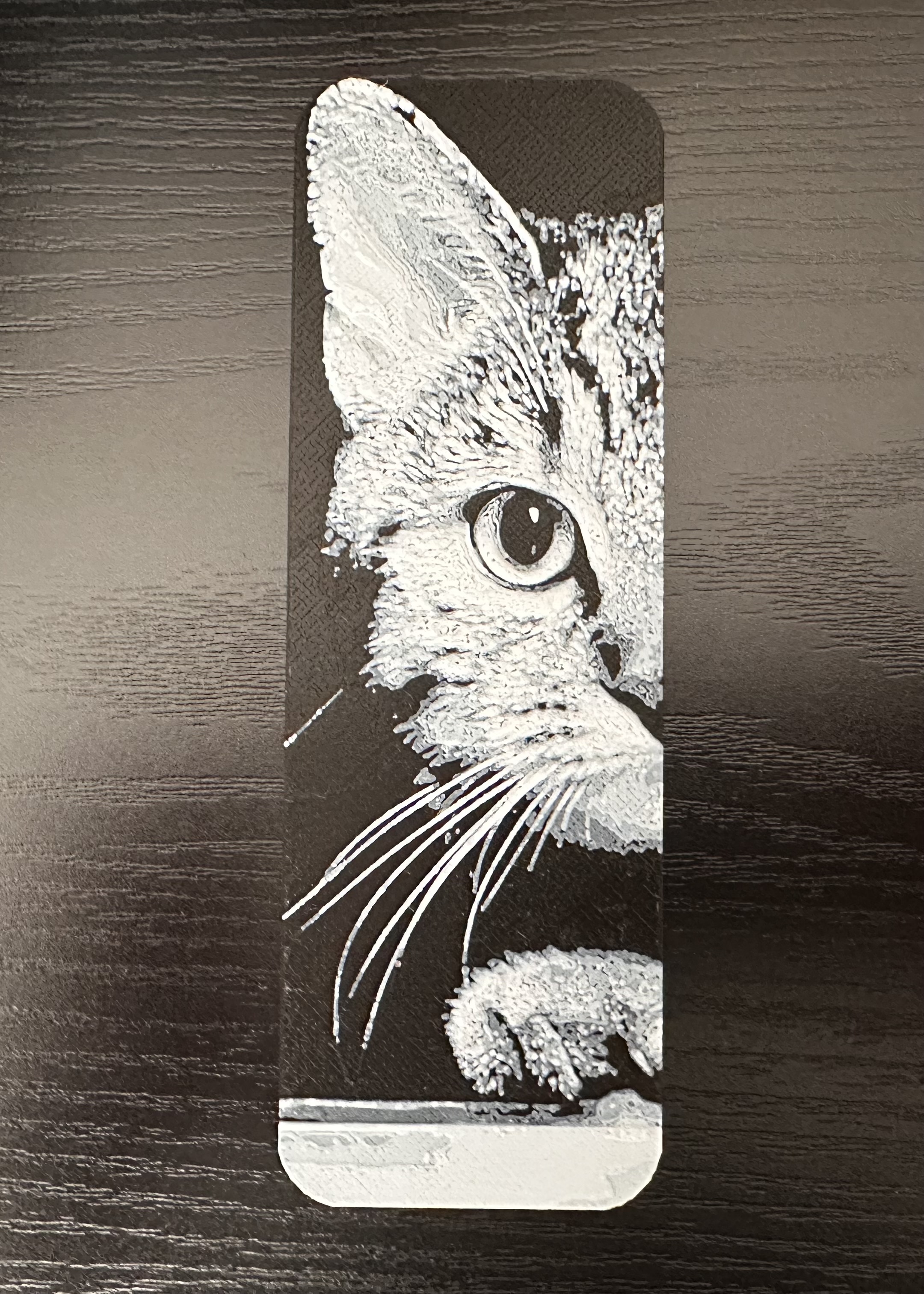 3D Printed Bookmark - Cat