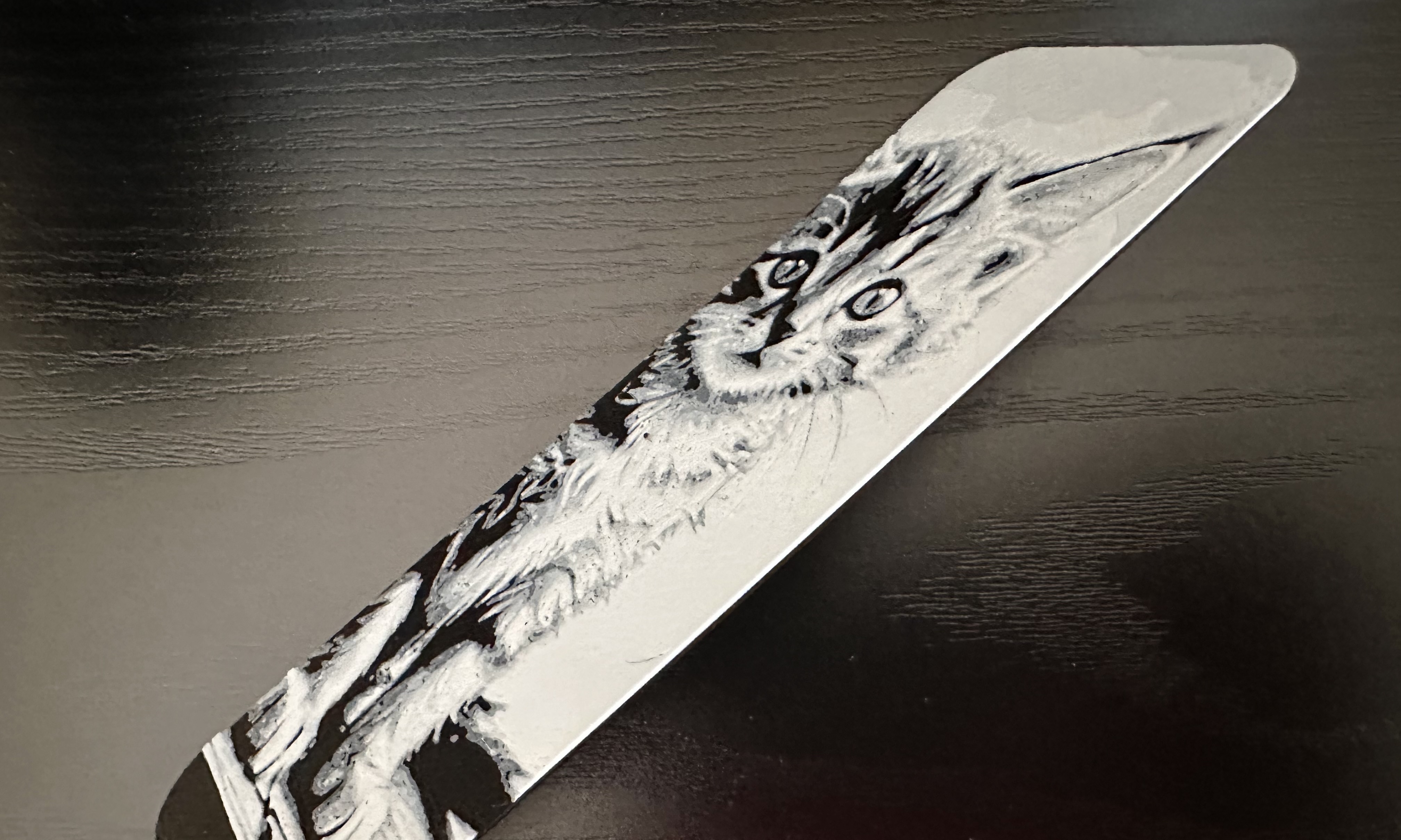 3D Printed Bookmark - Kitten