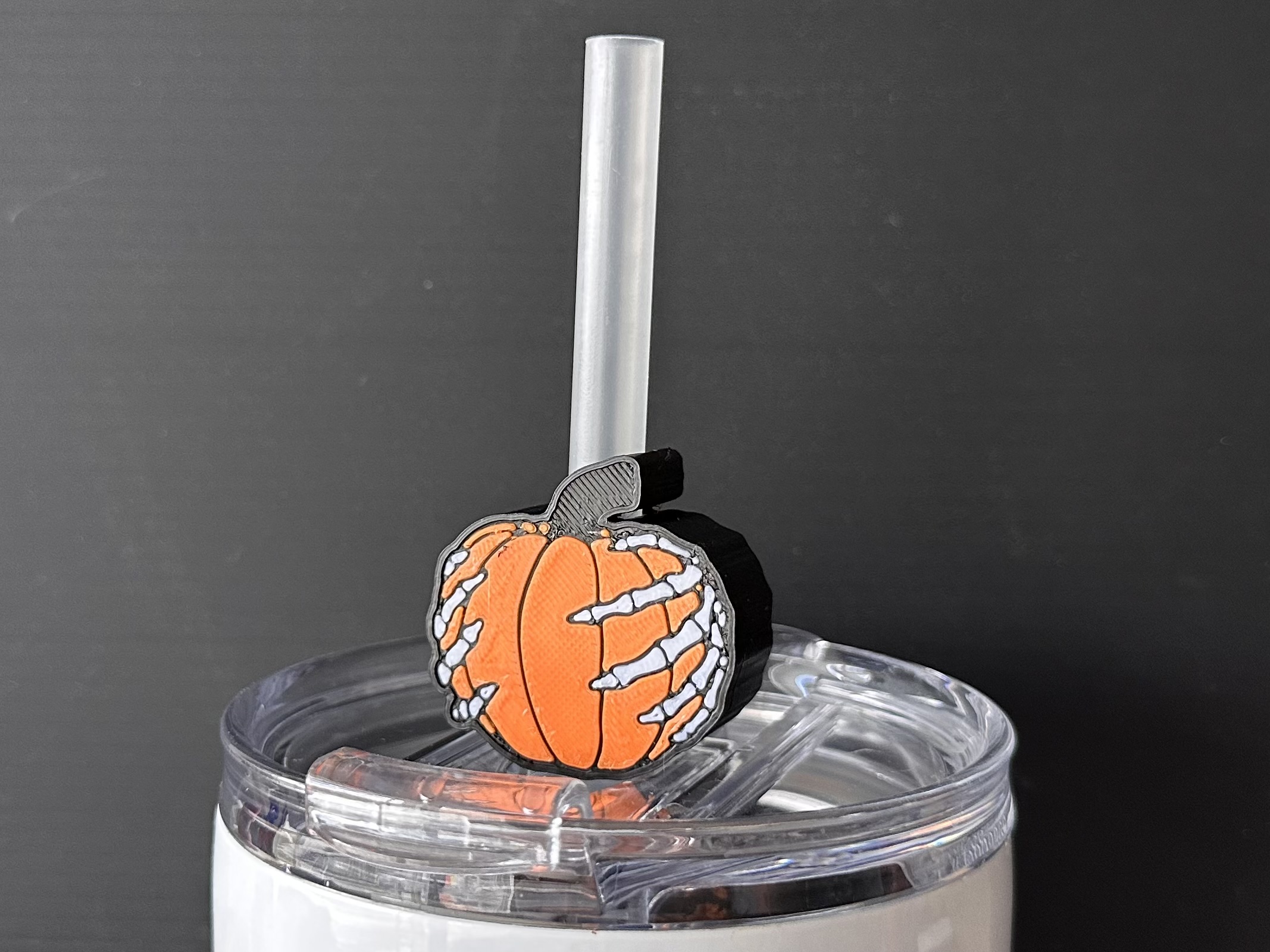 Straw Topper - Pumpkin 