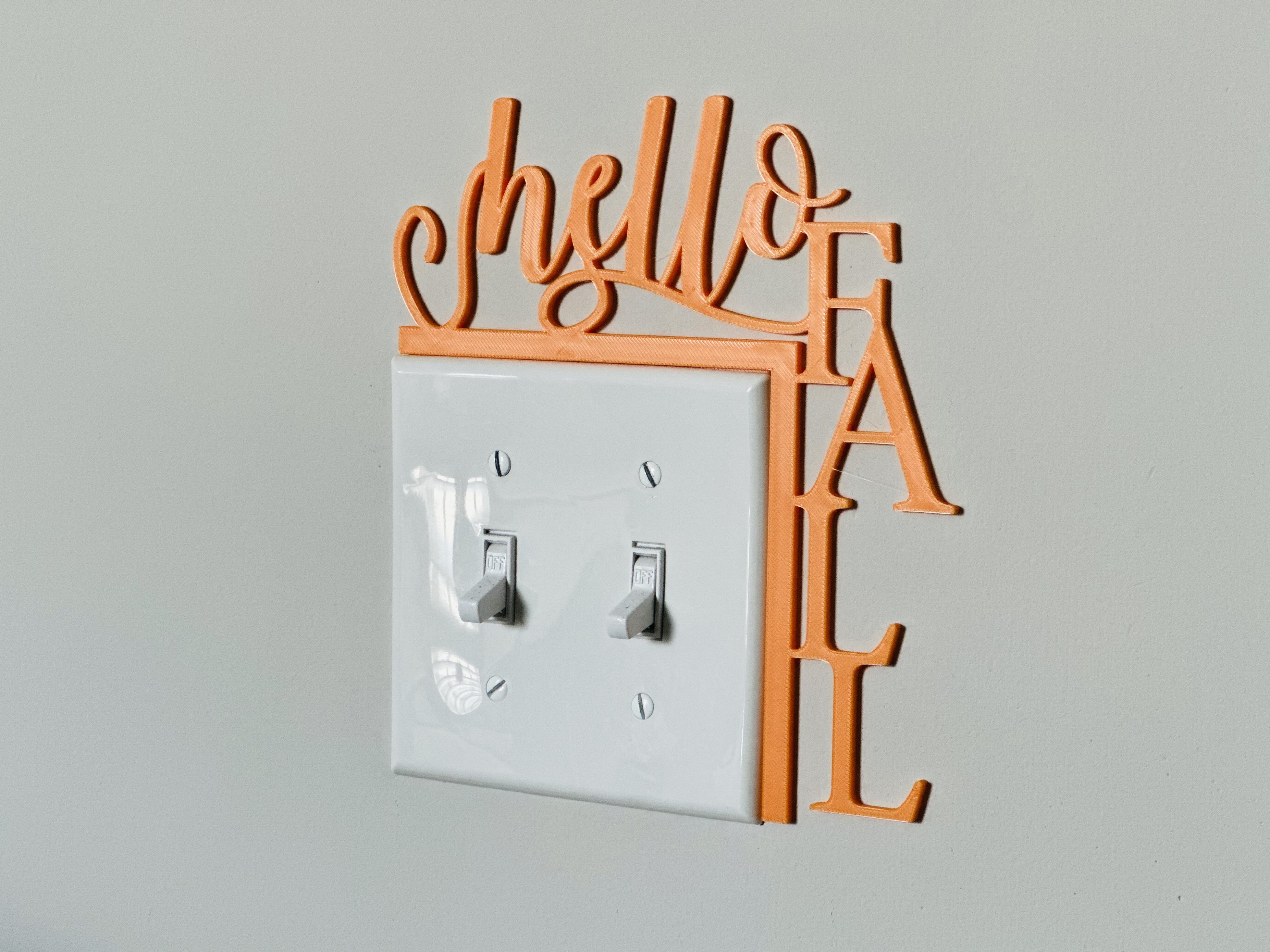 Light Switch Display - Hello Fall