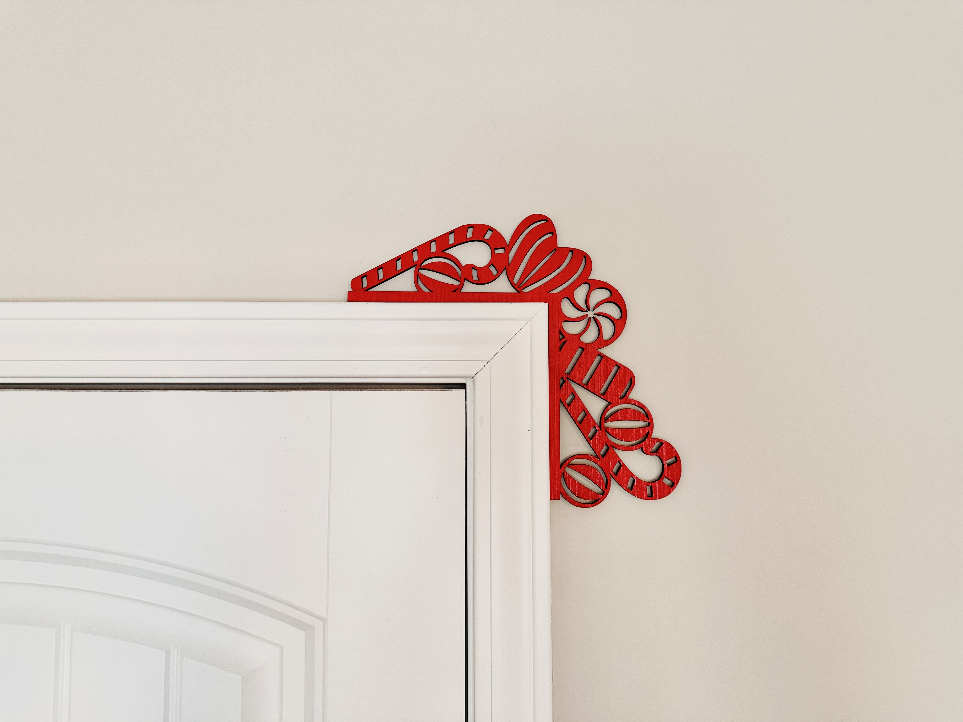 Corner Door Display - Candy Canes