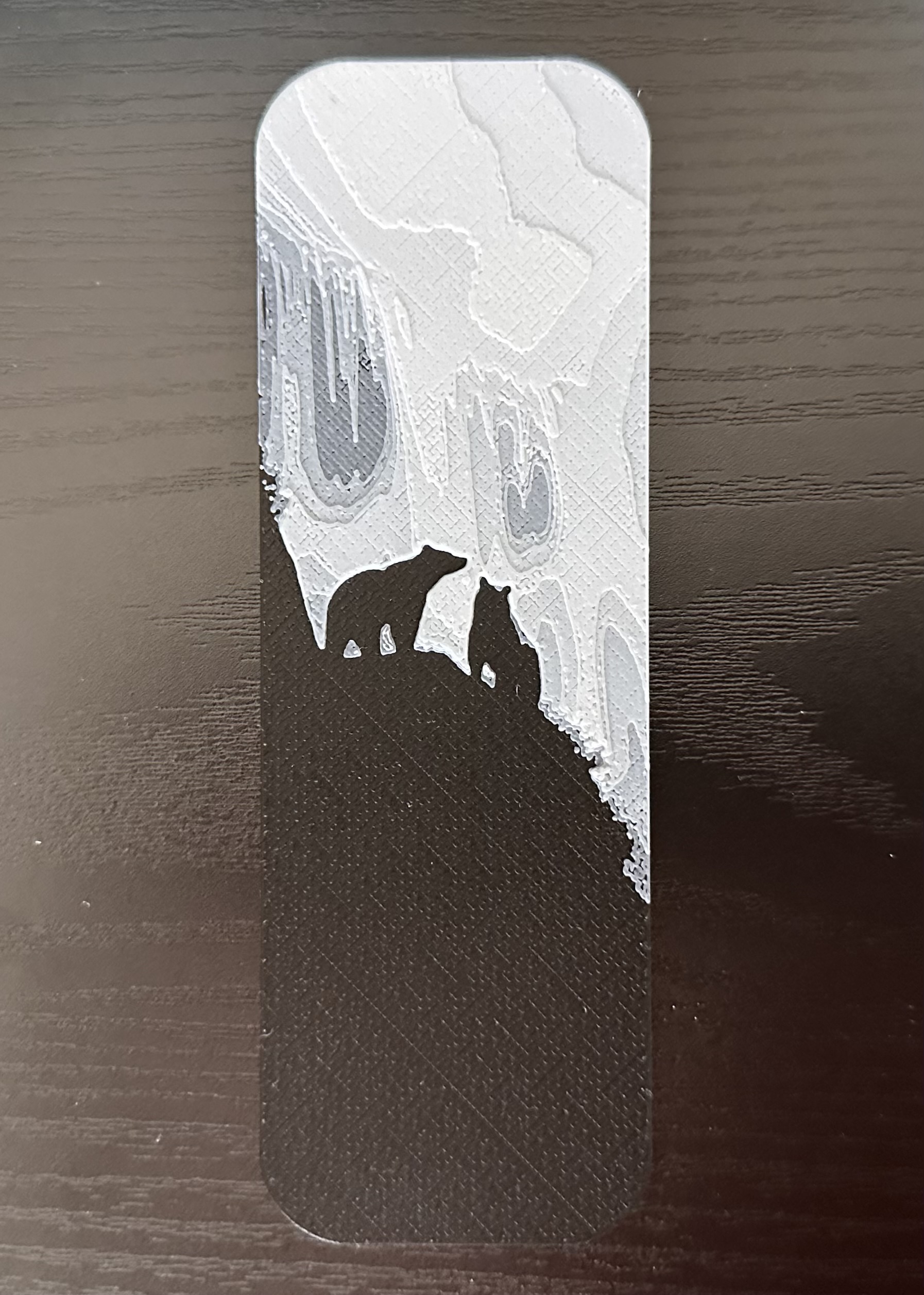 3D Printed Bookmark - Grizzly Bear Silhouette