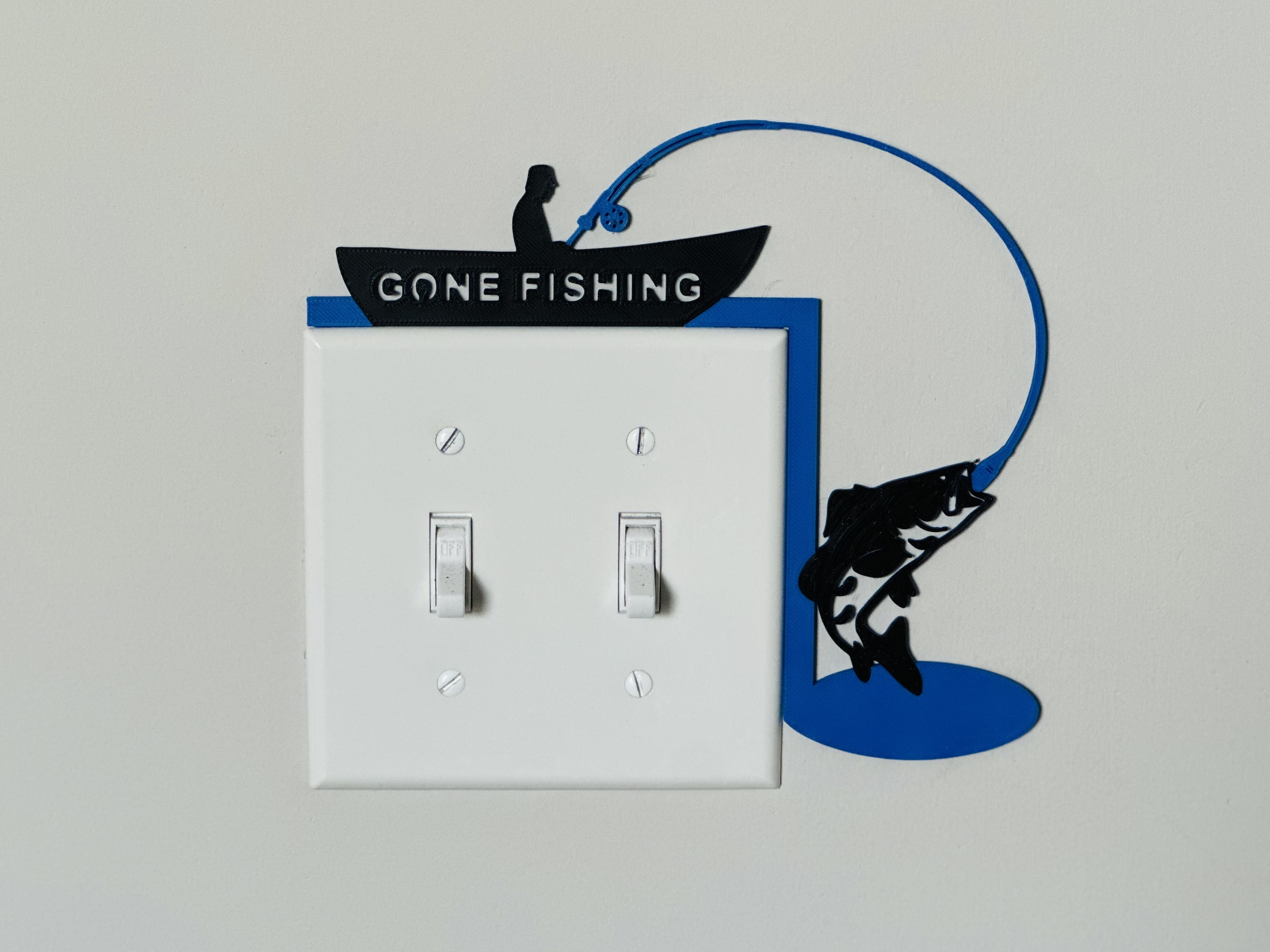 Light Switch Display - Gone Fishing 