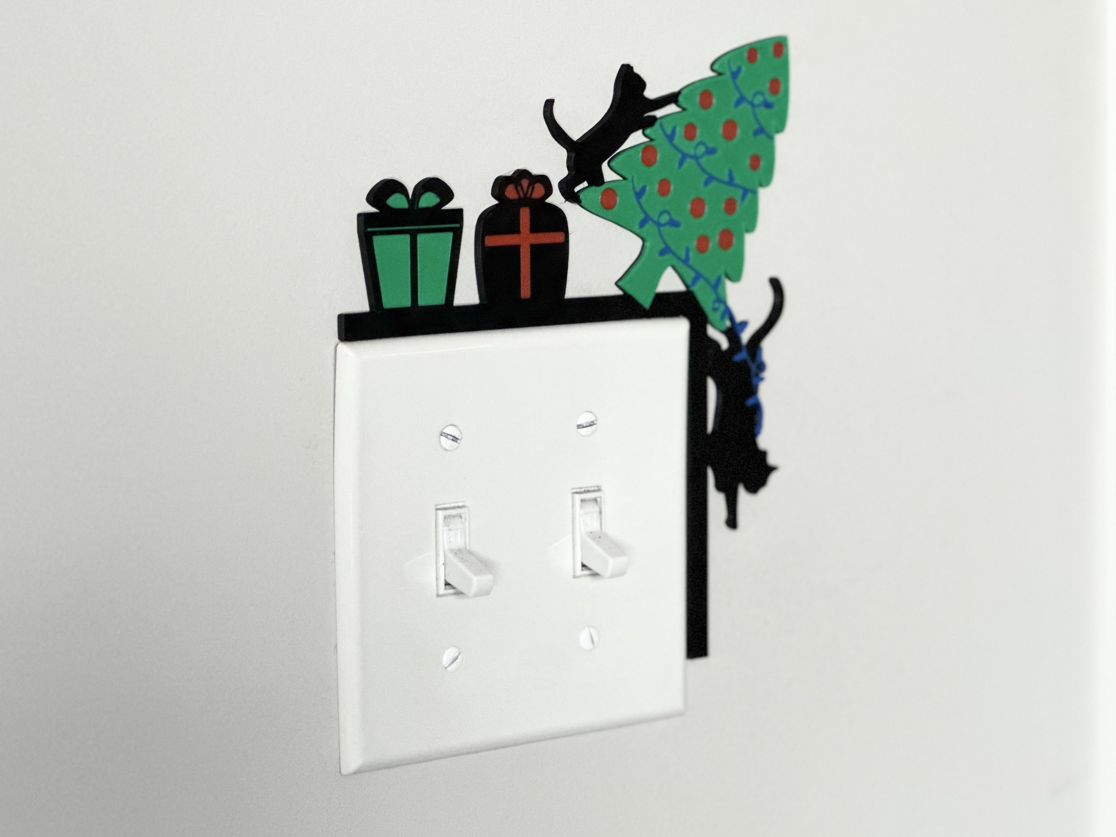 Light Switch Display - Christmas Cats