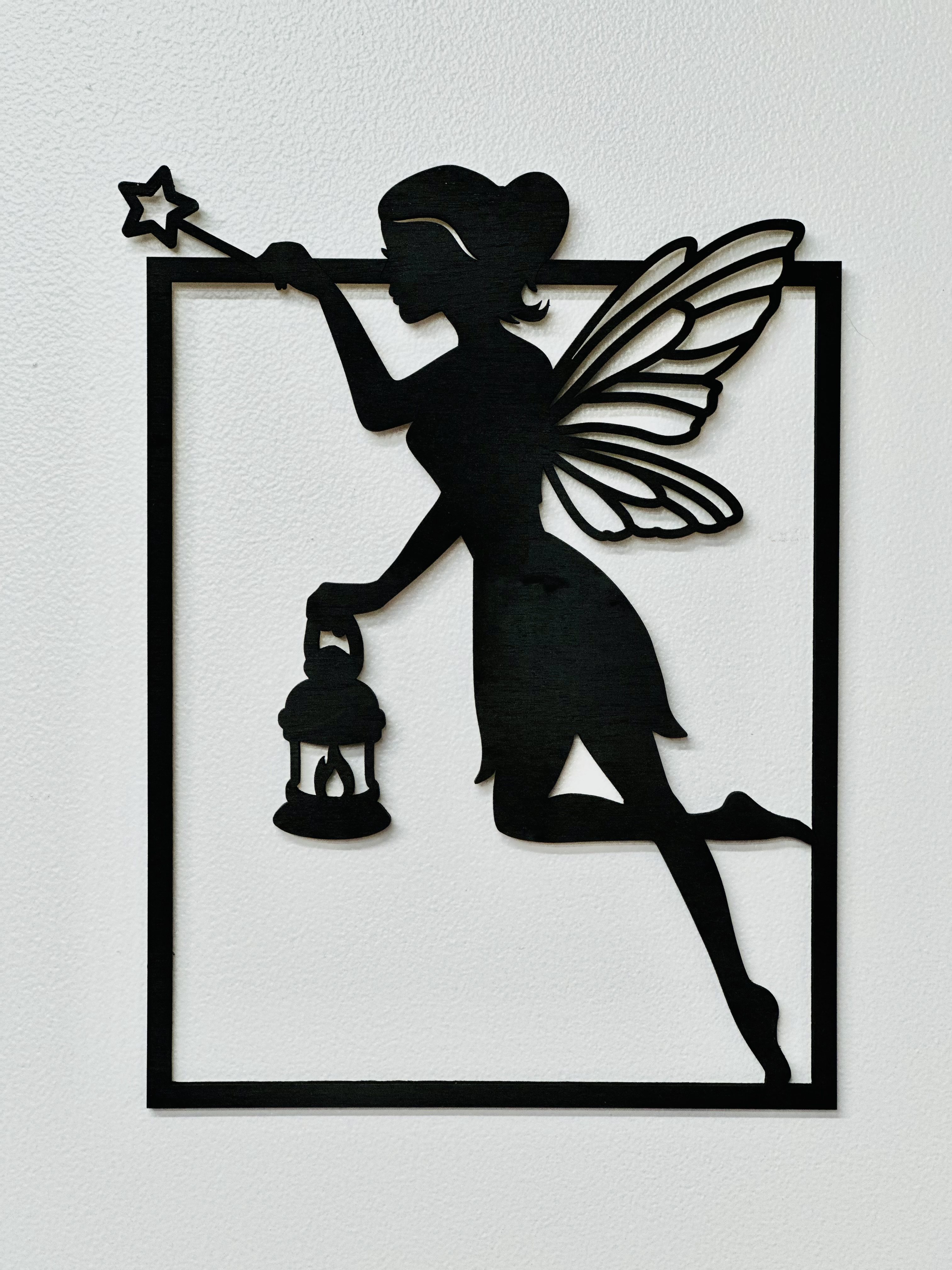 Wooden Wall Decor - Fairy Silhouette