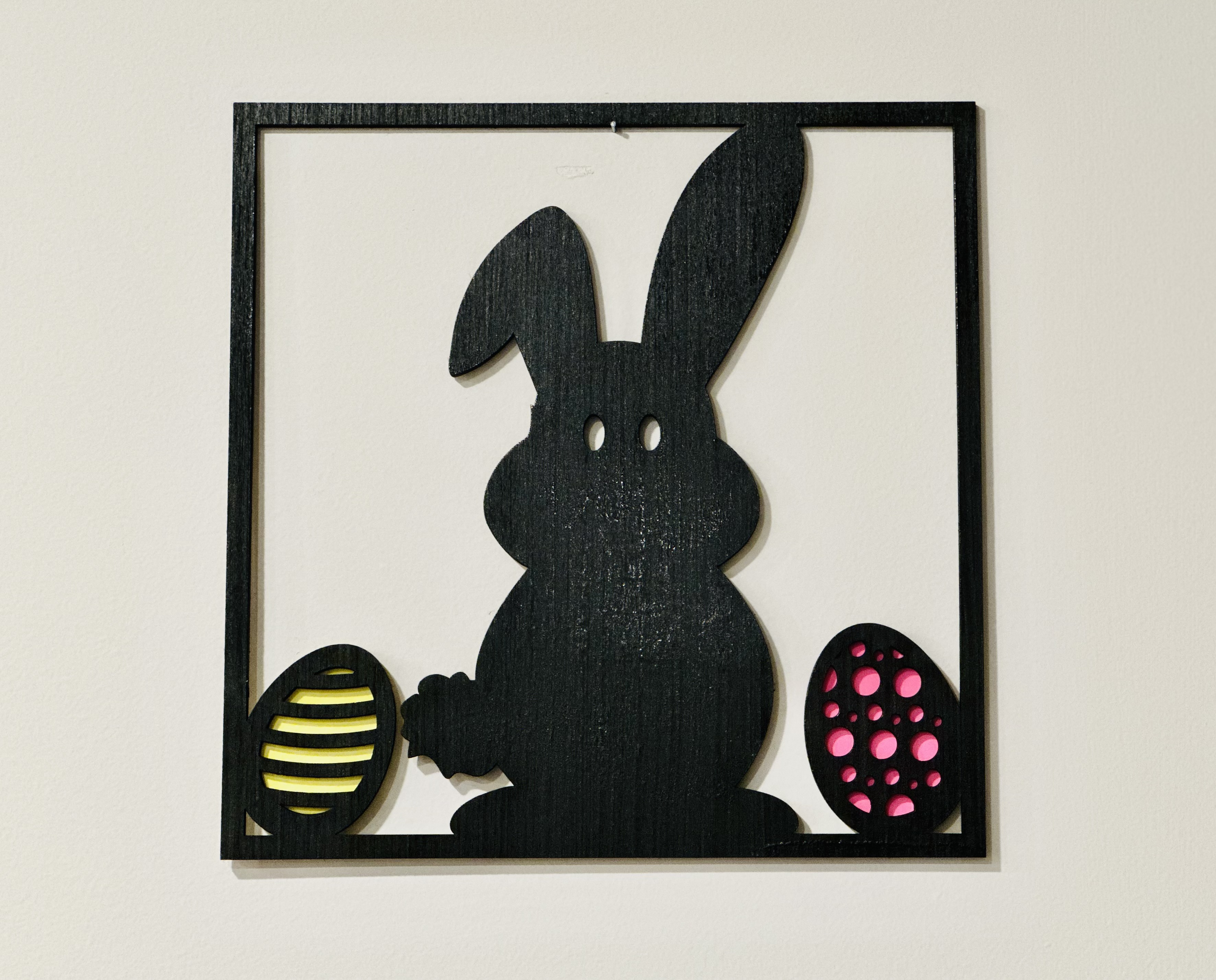 Wooden Wall Decor - Easter Bunny Silhouette