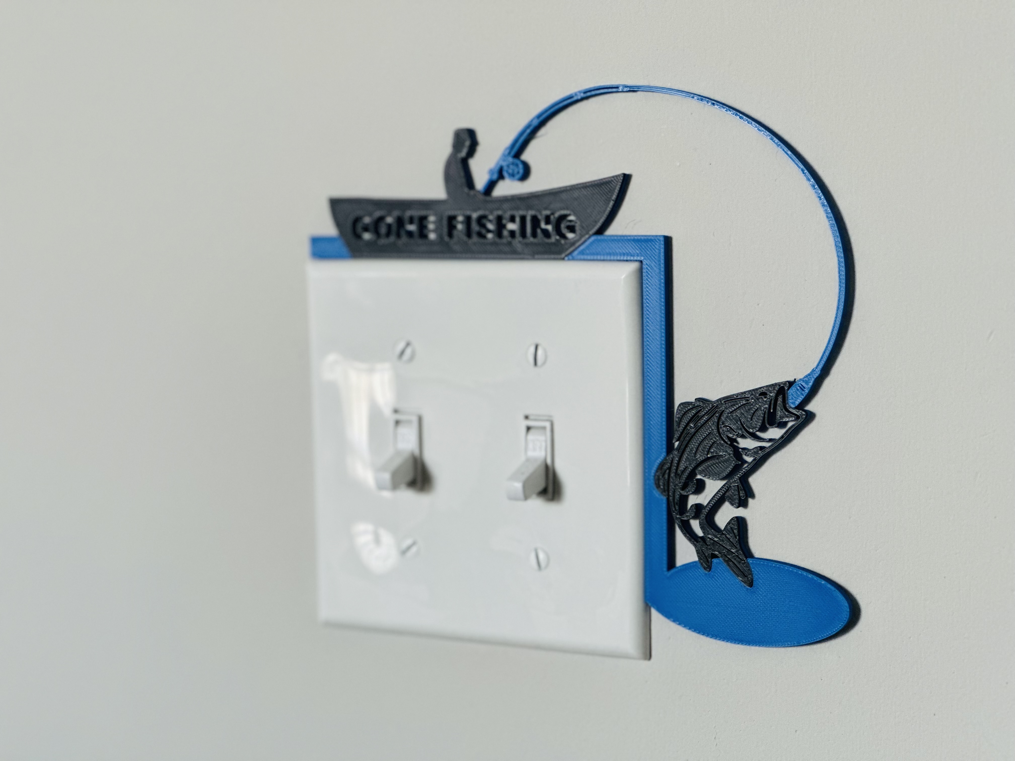 Light Switch Display - Gone Fishing 