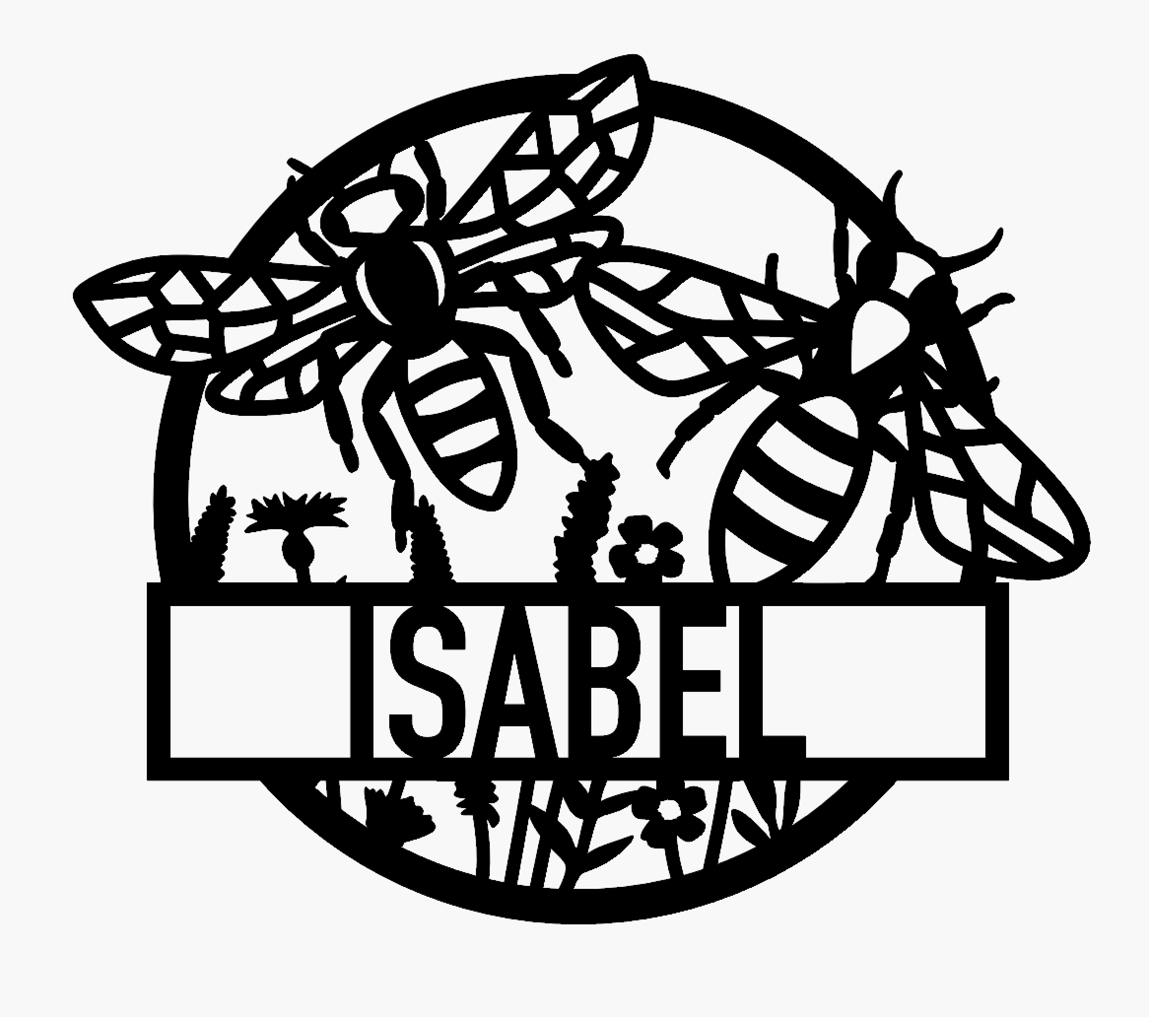 Personalized Wall Sign - Bee-Themed