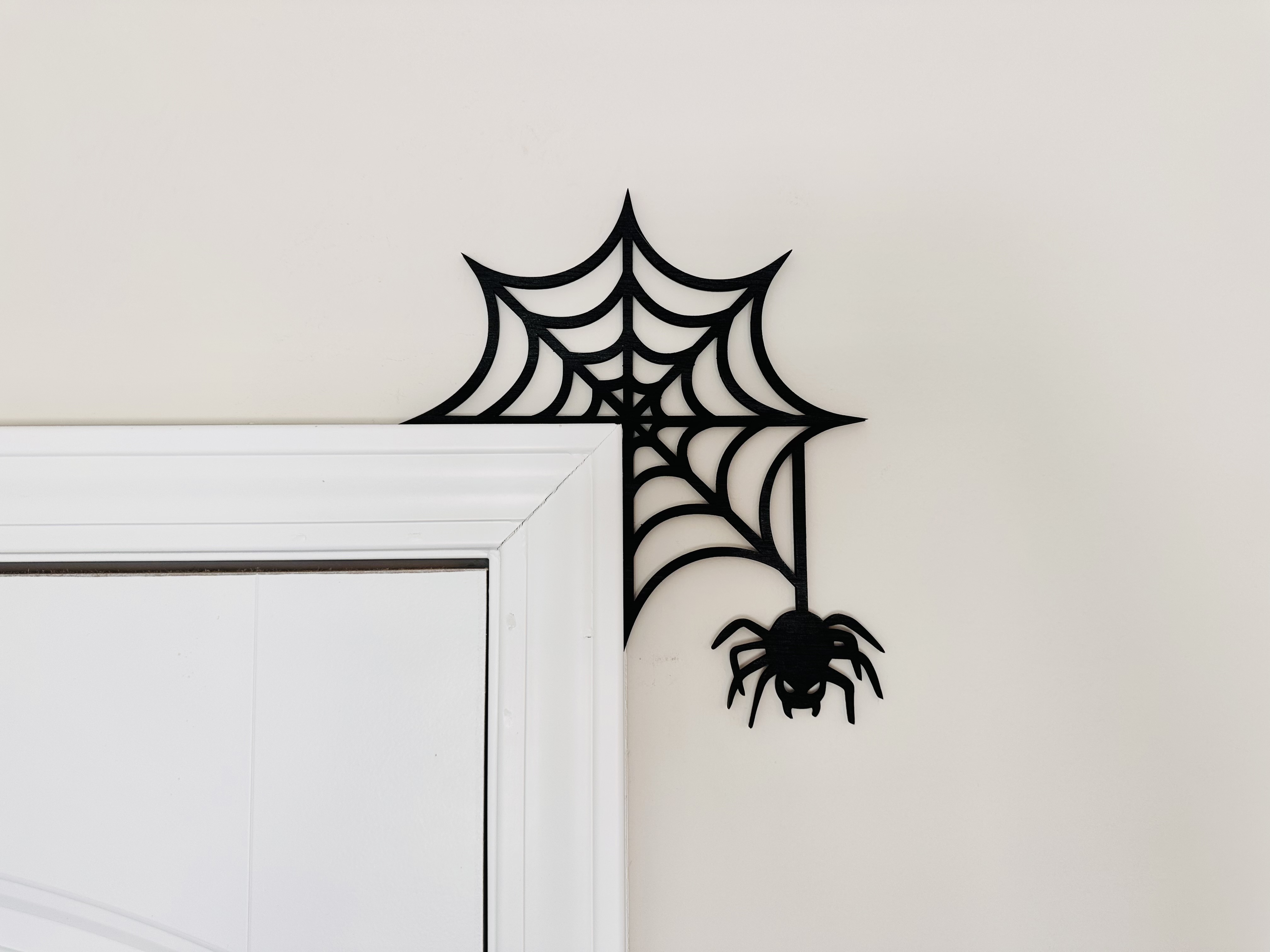 Corner Door Display - Spider Web Silhouette