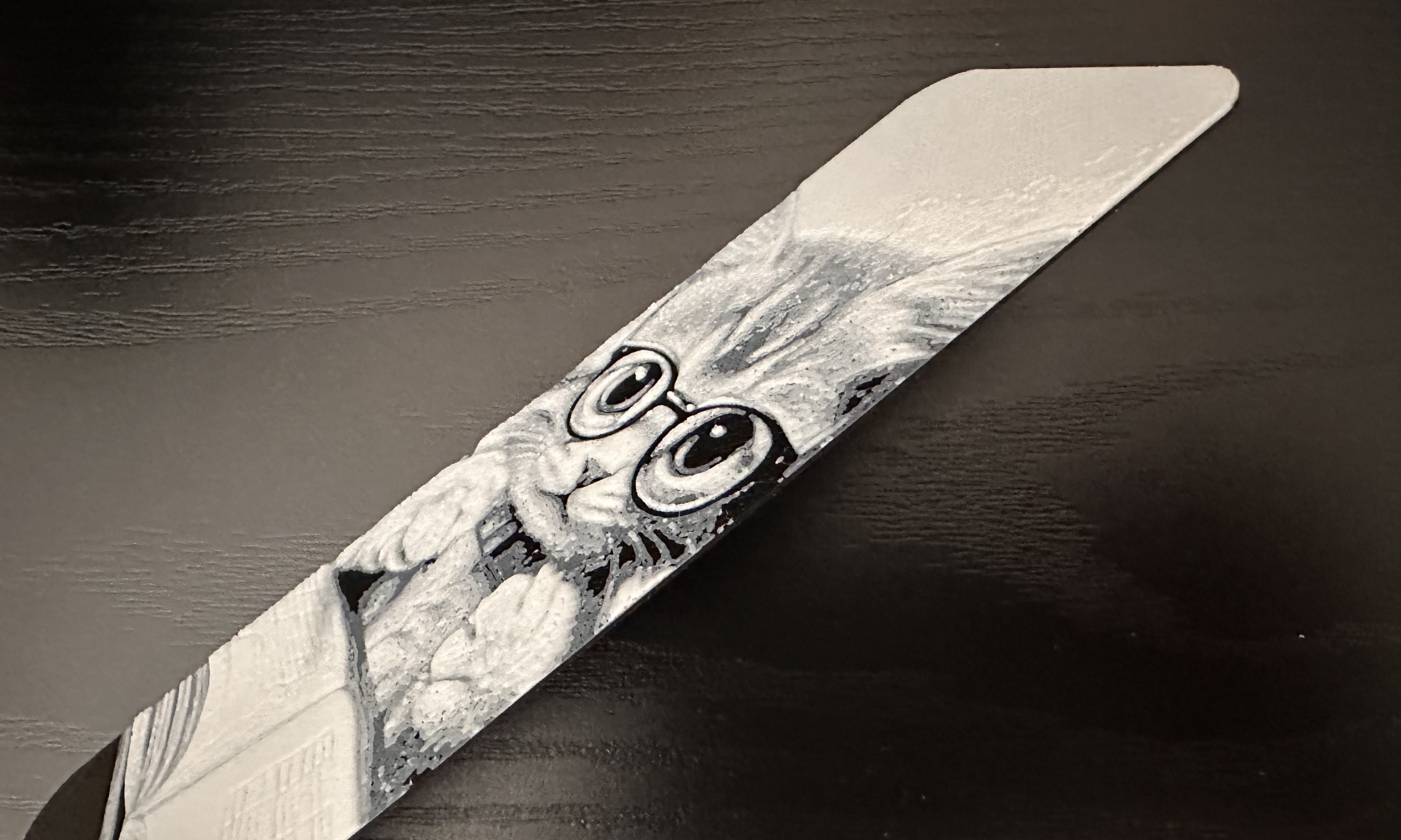 3D Printed Bookmark - Cat Reading
