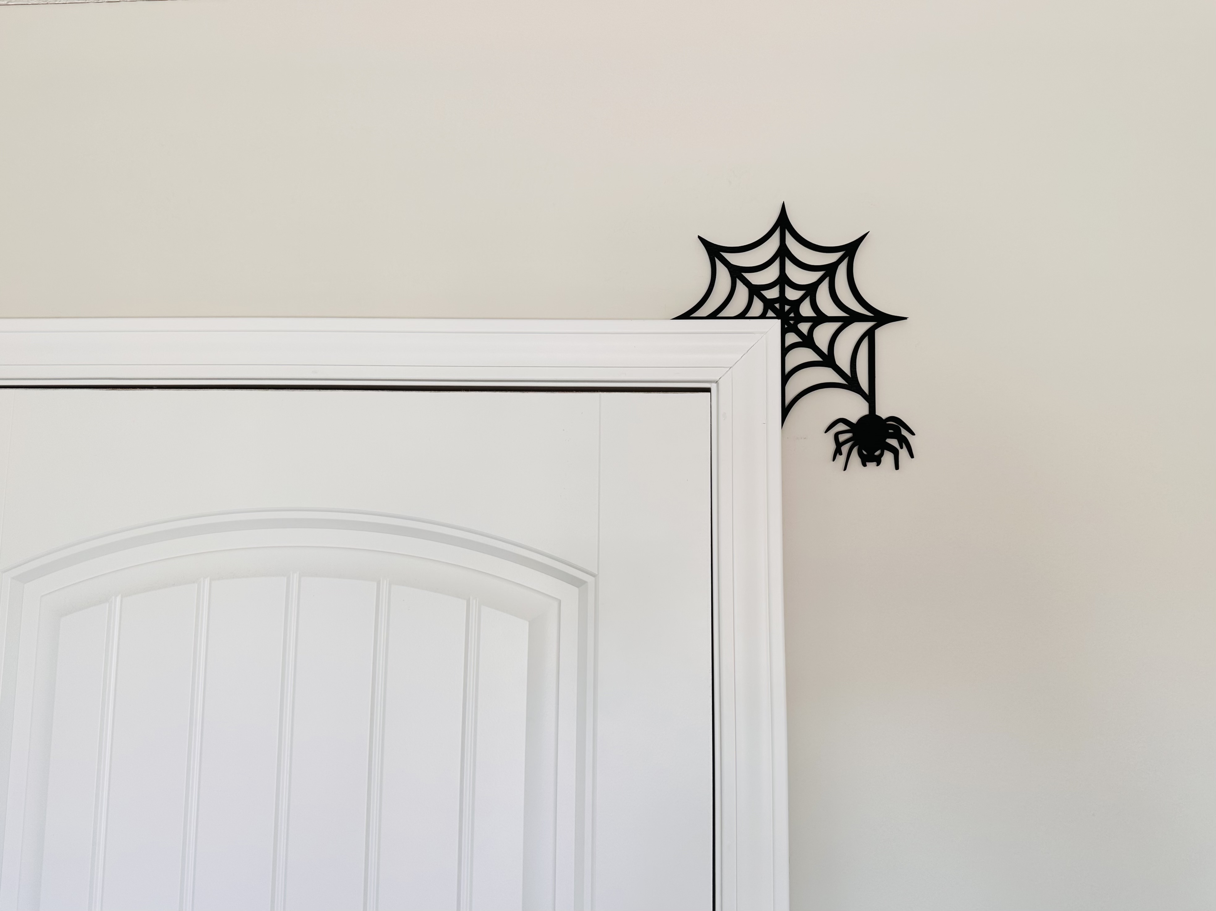 Corner Door Display - Spider Web Silhouette