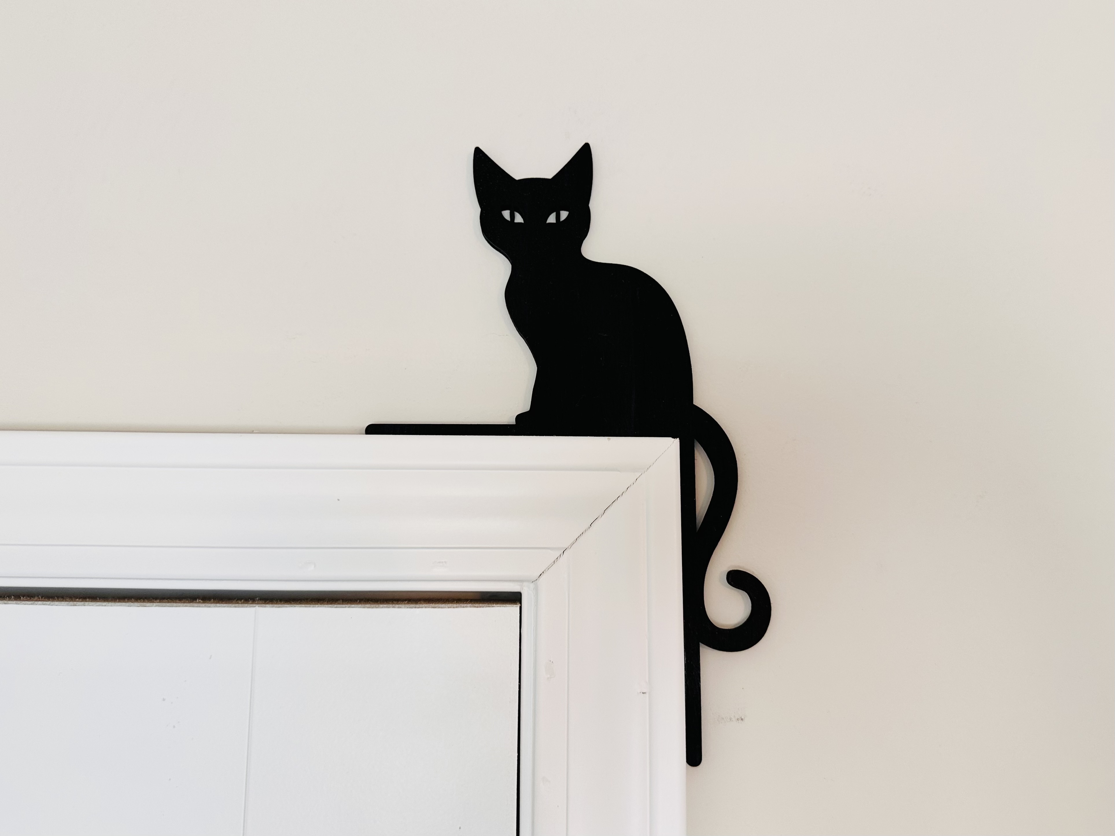 Corner Door Display - Black Cat Silhouette