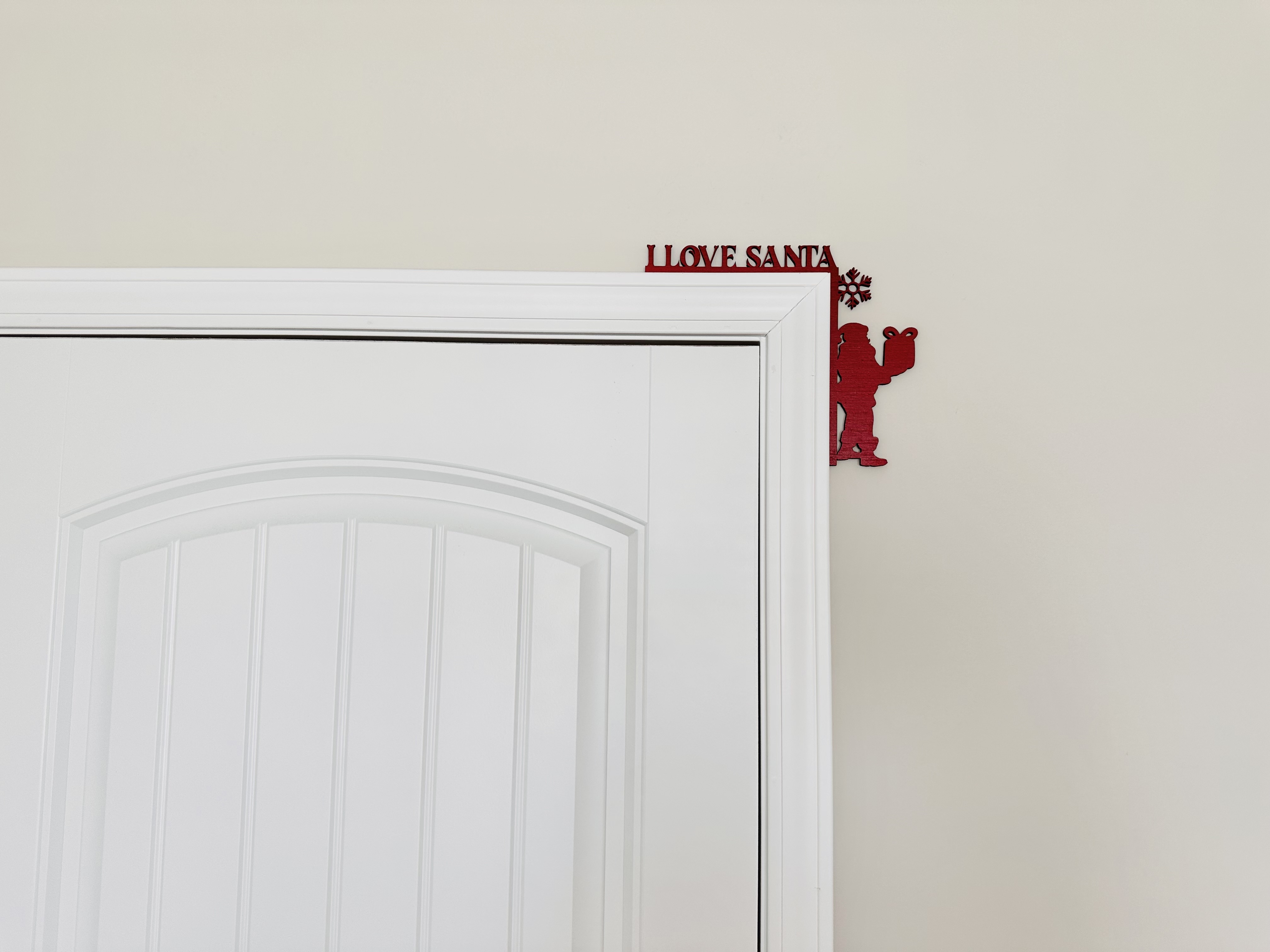 Corner Door Display - I Love Santa
