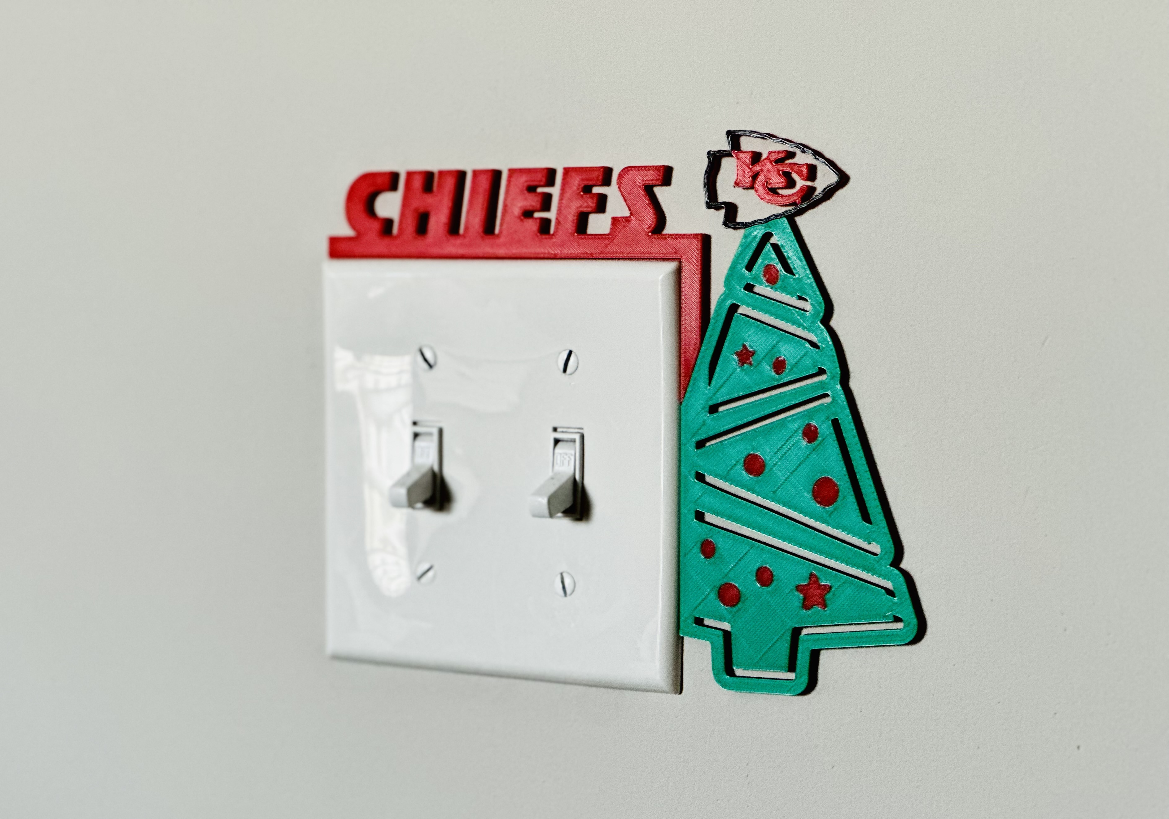 Light Switch Display - Chiefs Christmas