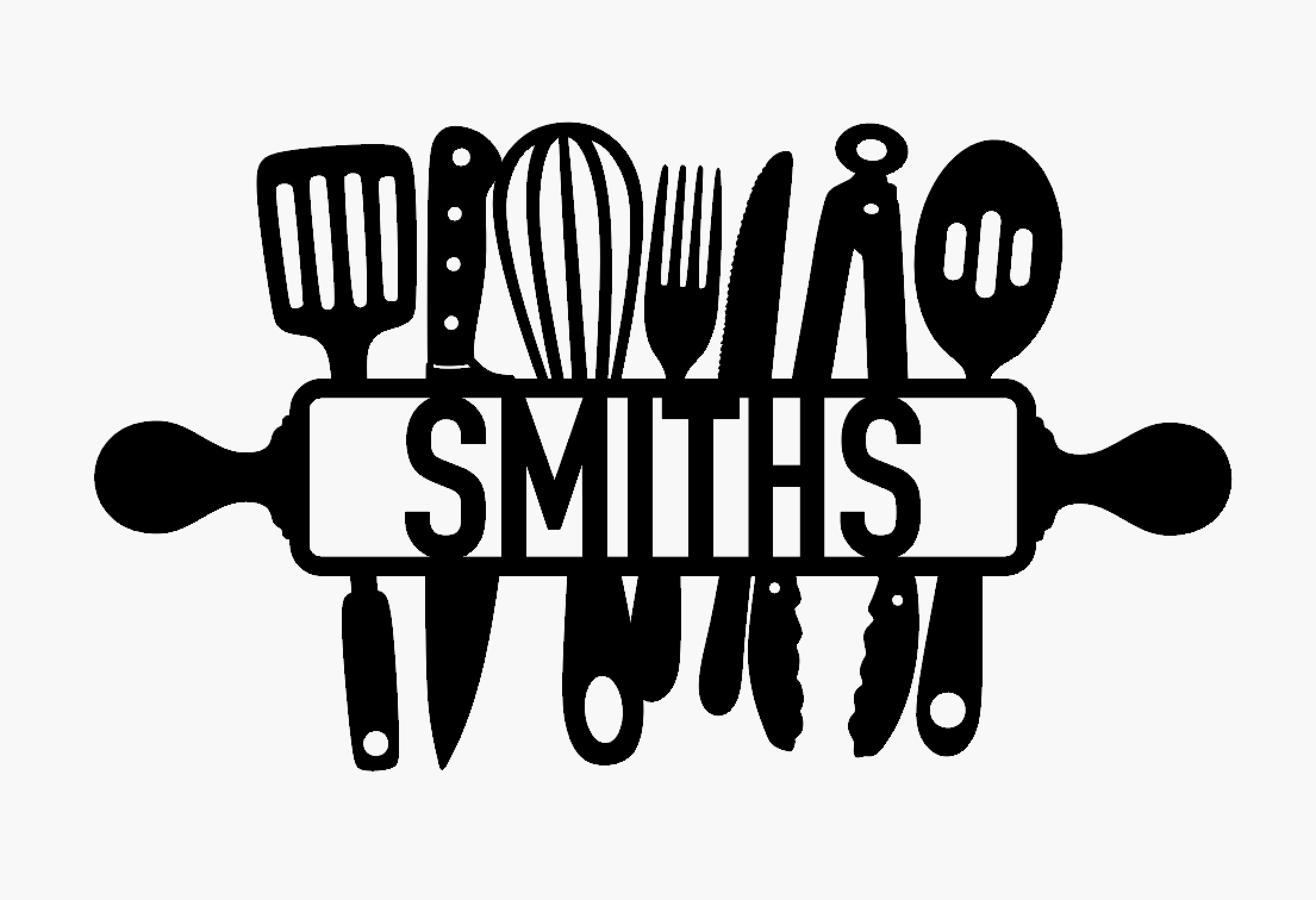 Personalized Wall Sign - Kitchen Utensil Sign