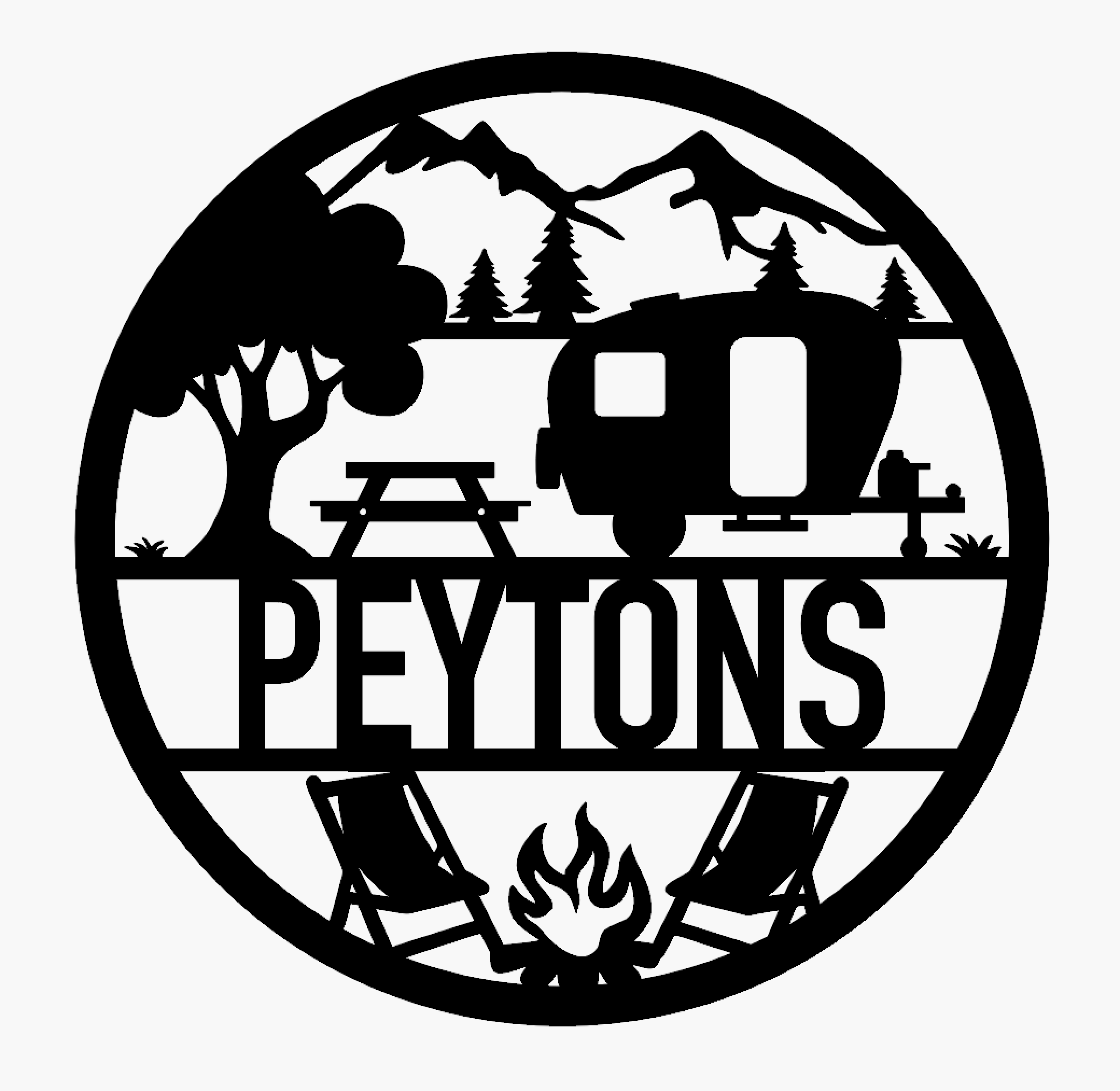 Personalized Wall Sign - Camping