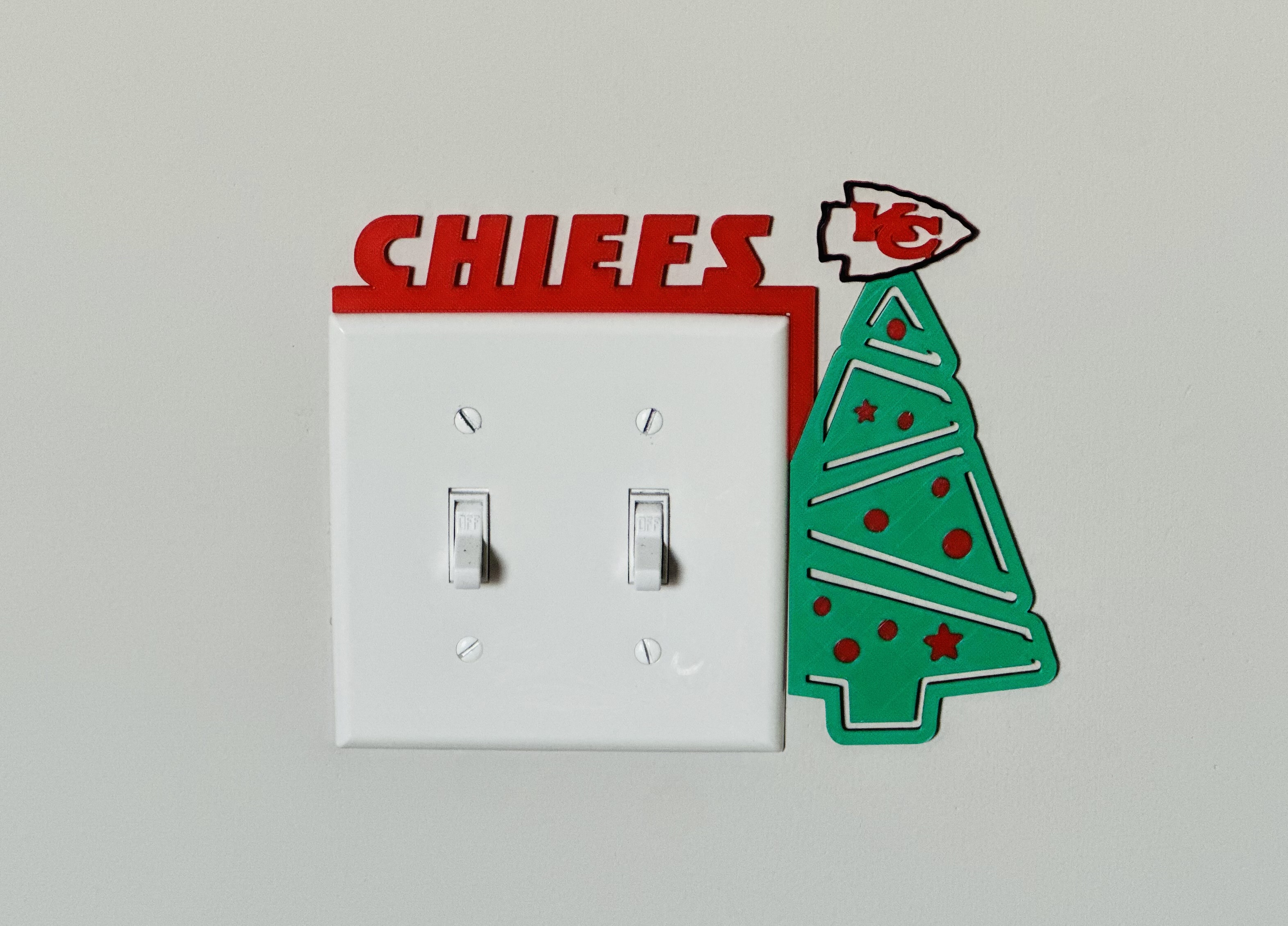 Light Switch Display - Chiefs Christmas