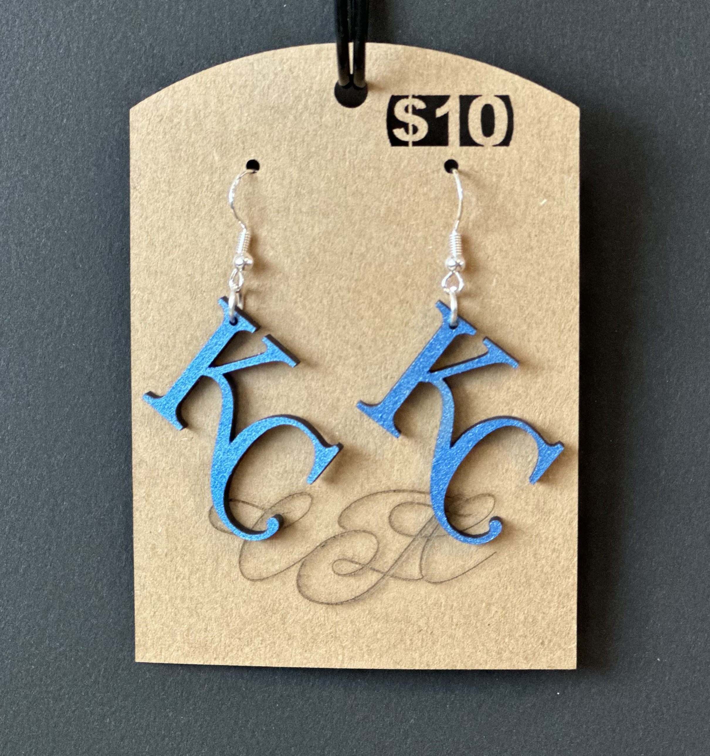 Wooden Earrings - KC Royals