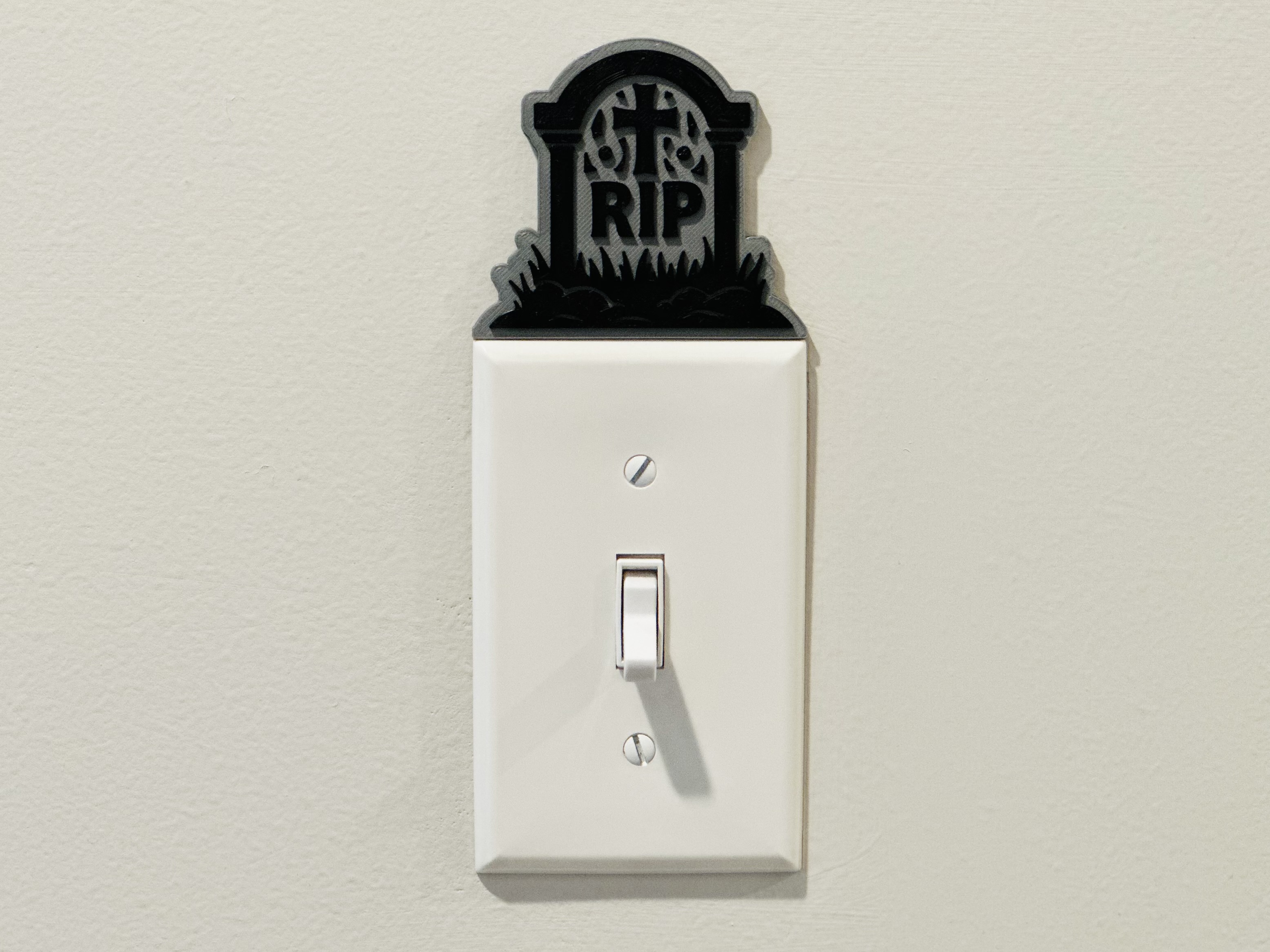 Light Switch Display - RIP Tombstone