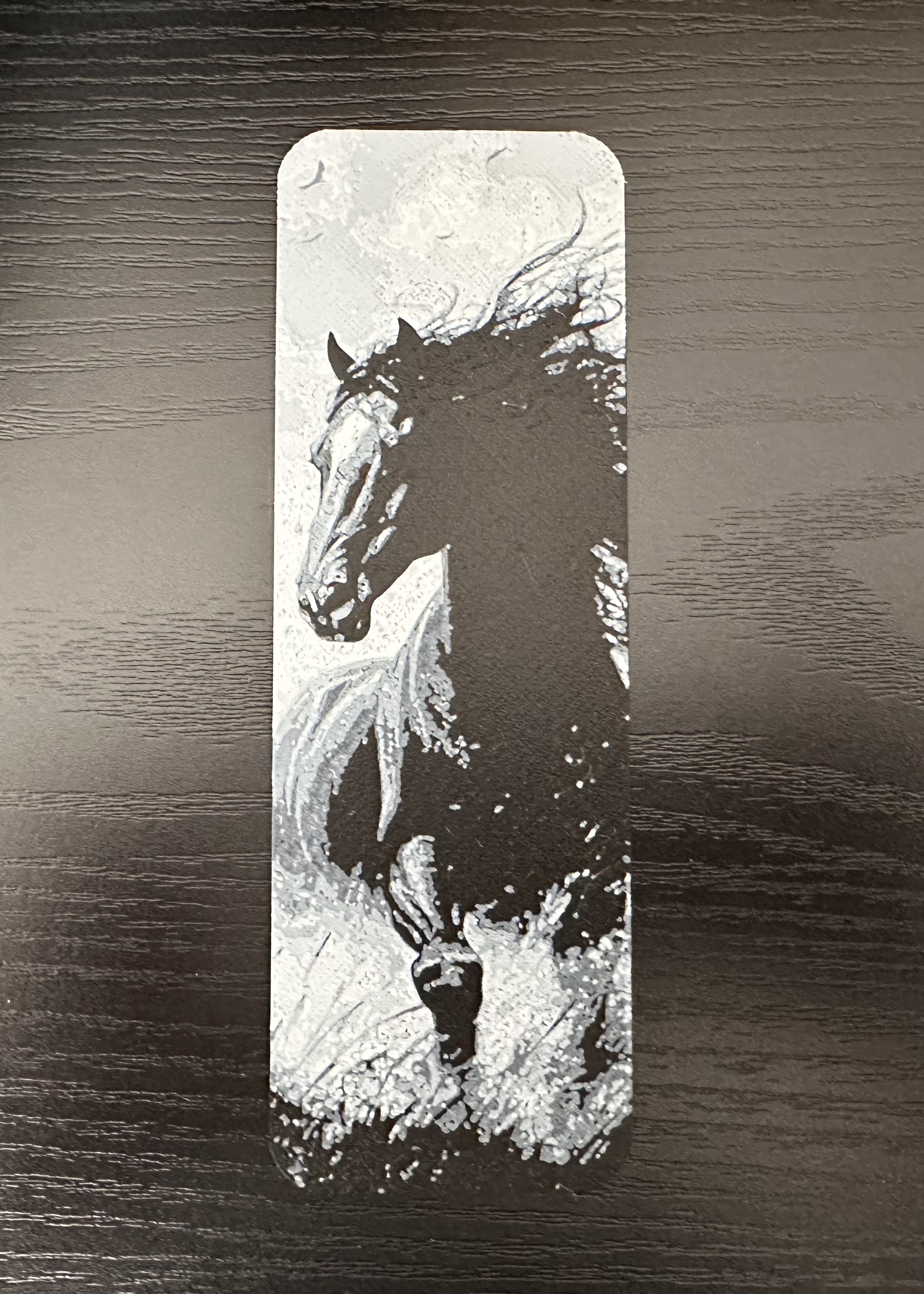 3D Printed Bookmark - Running Horse
