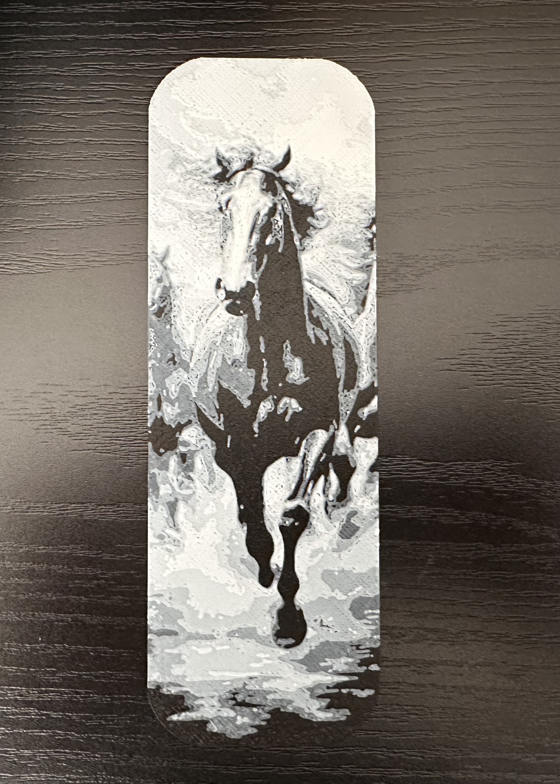 3D Printed Bookmark - Running Horse 2