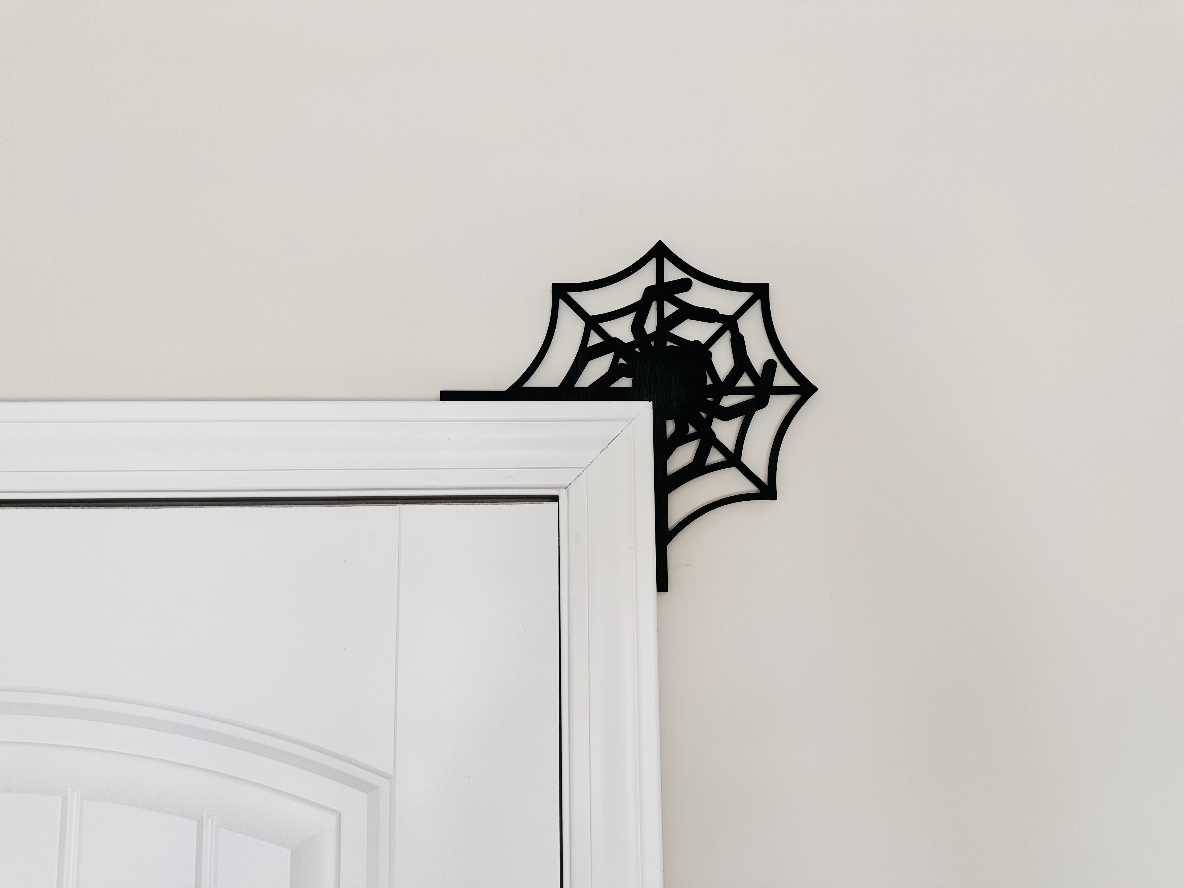 Corner Door Display - Spider Web Silhouette
