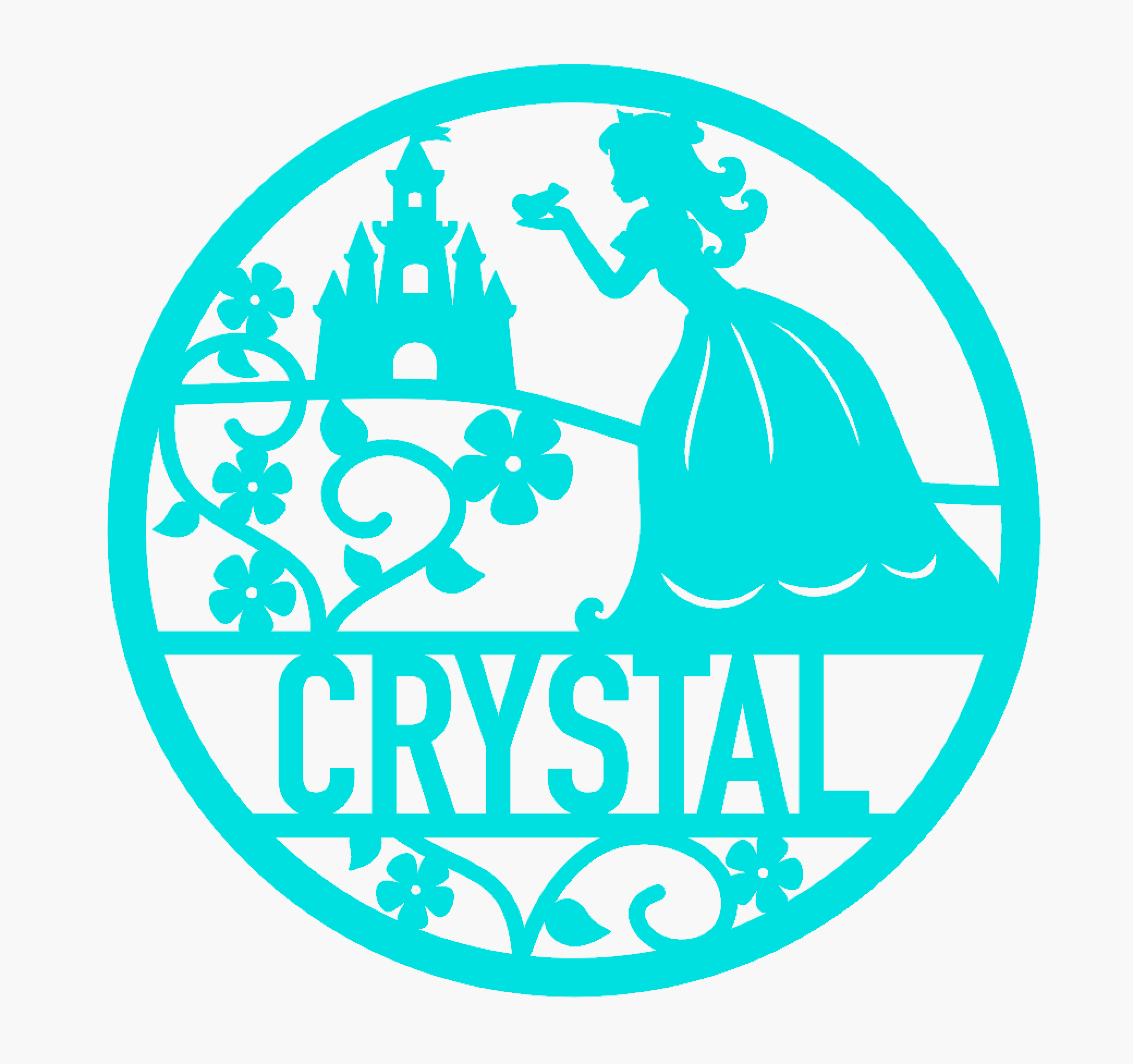Personalized Wall Sign - Princess Art