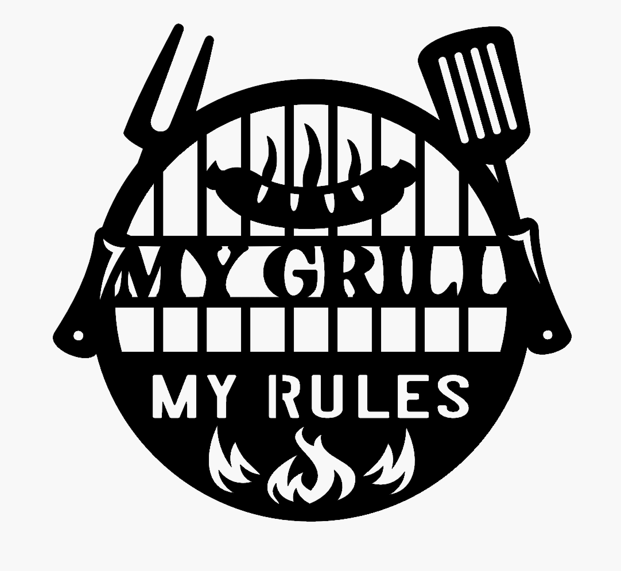 BBQ Wall Sign - My Grill, My Rules