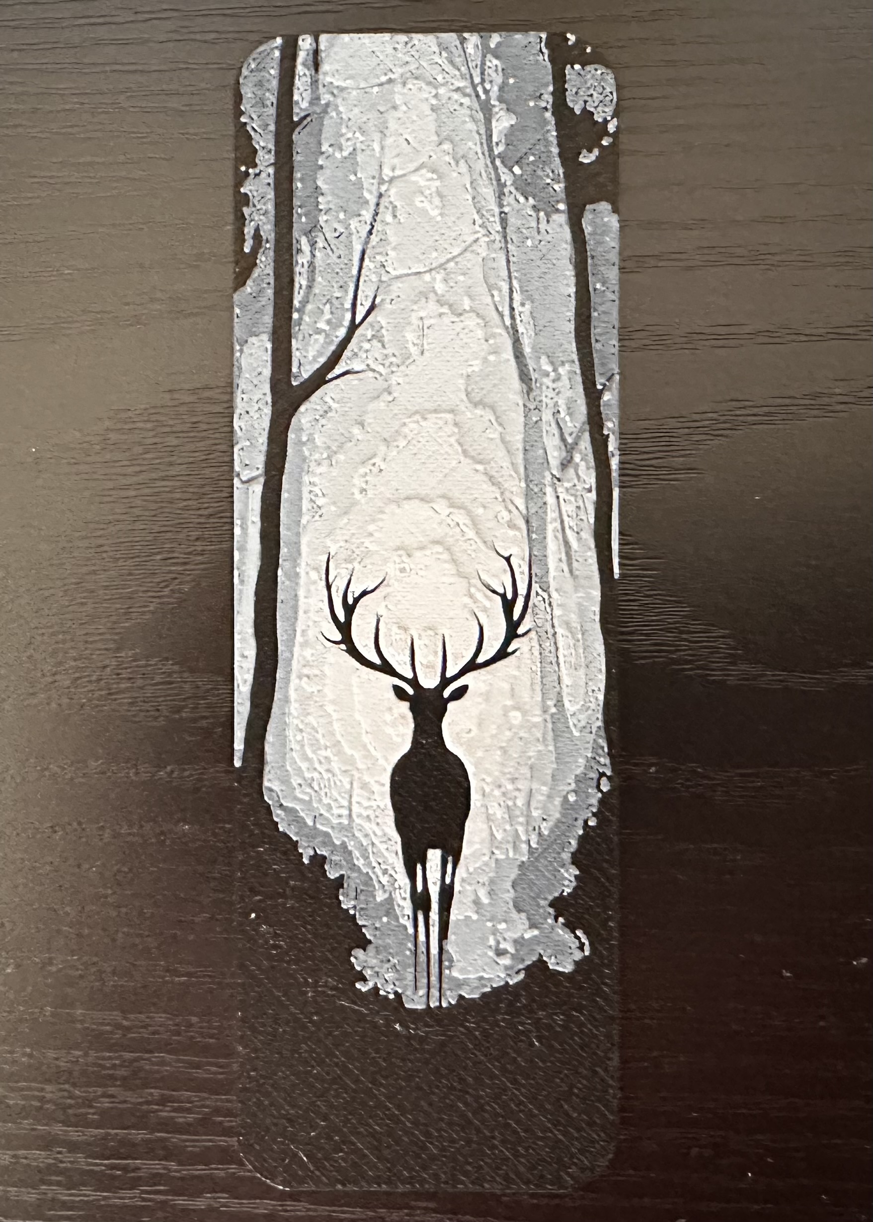 3D Printed Bookmark - Buck Silhouette