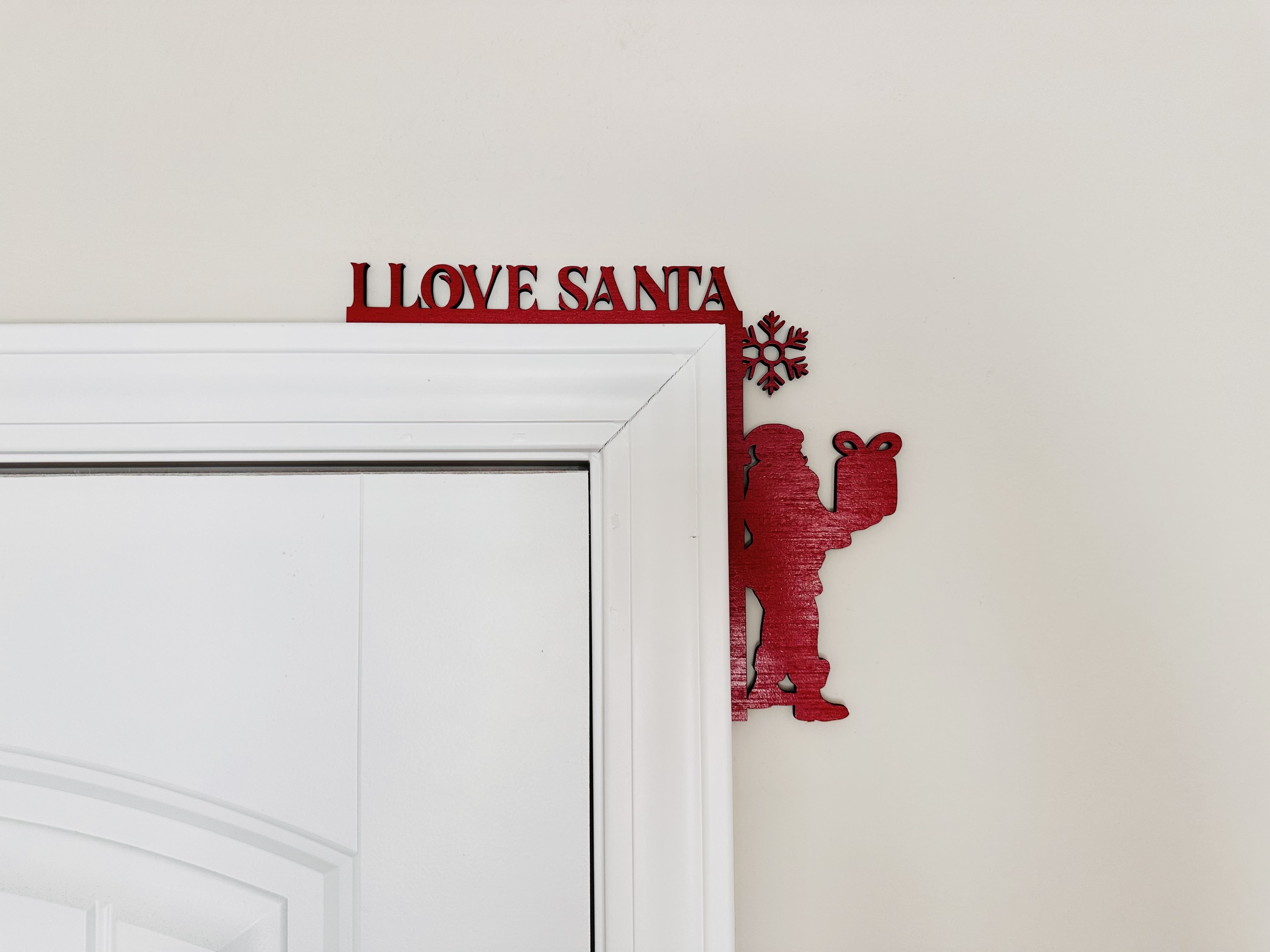 Corner Door Display - I Love Santa