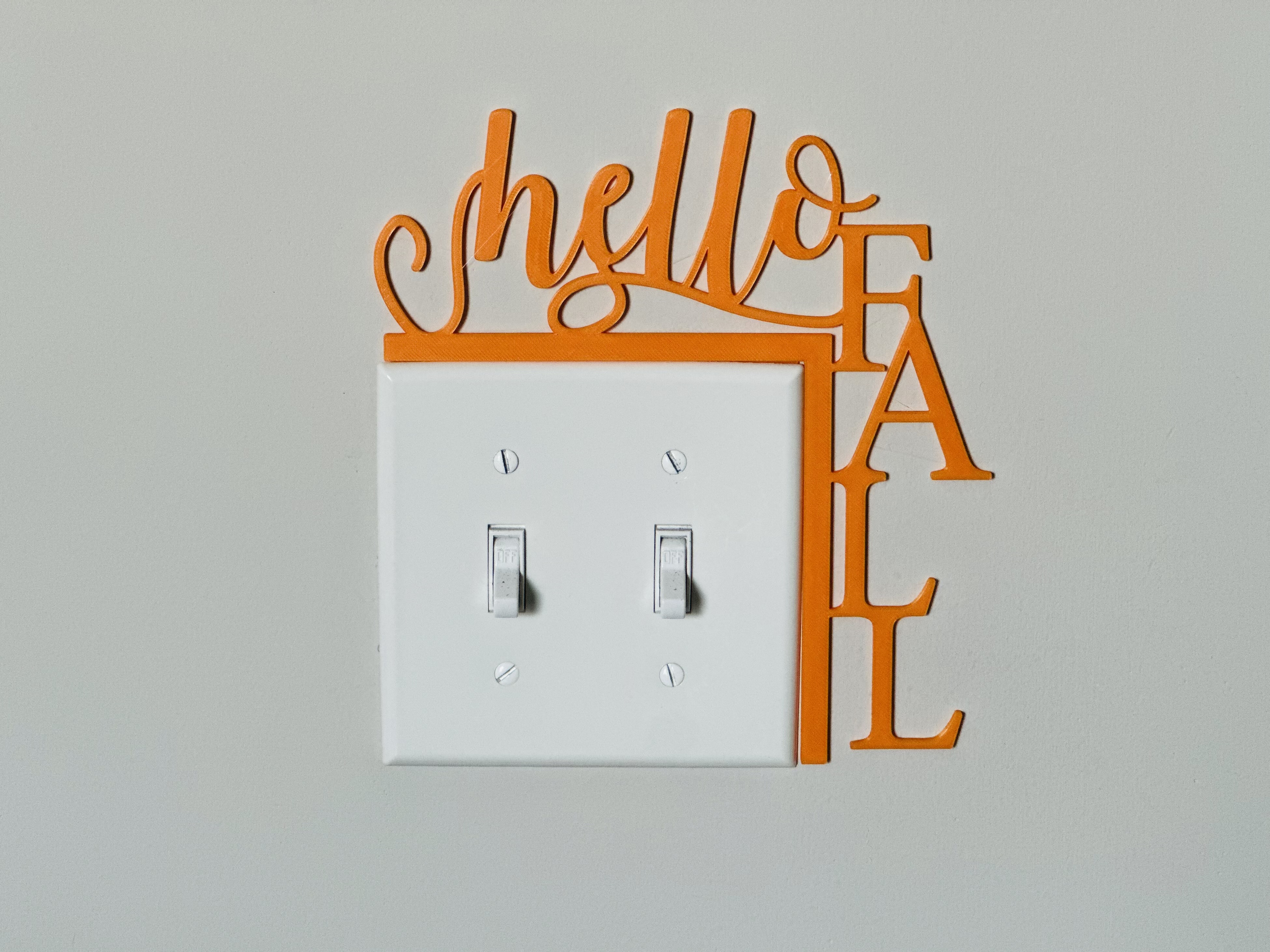 Light Switch Display - Hello Fall