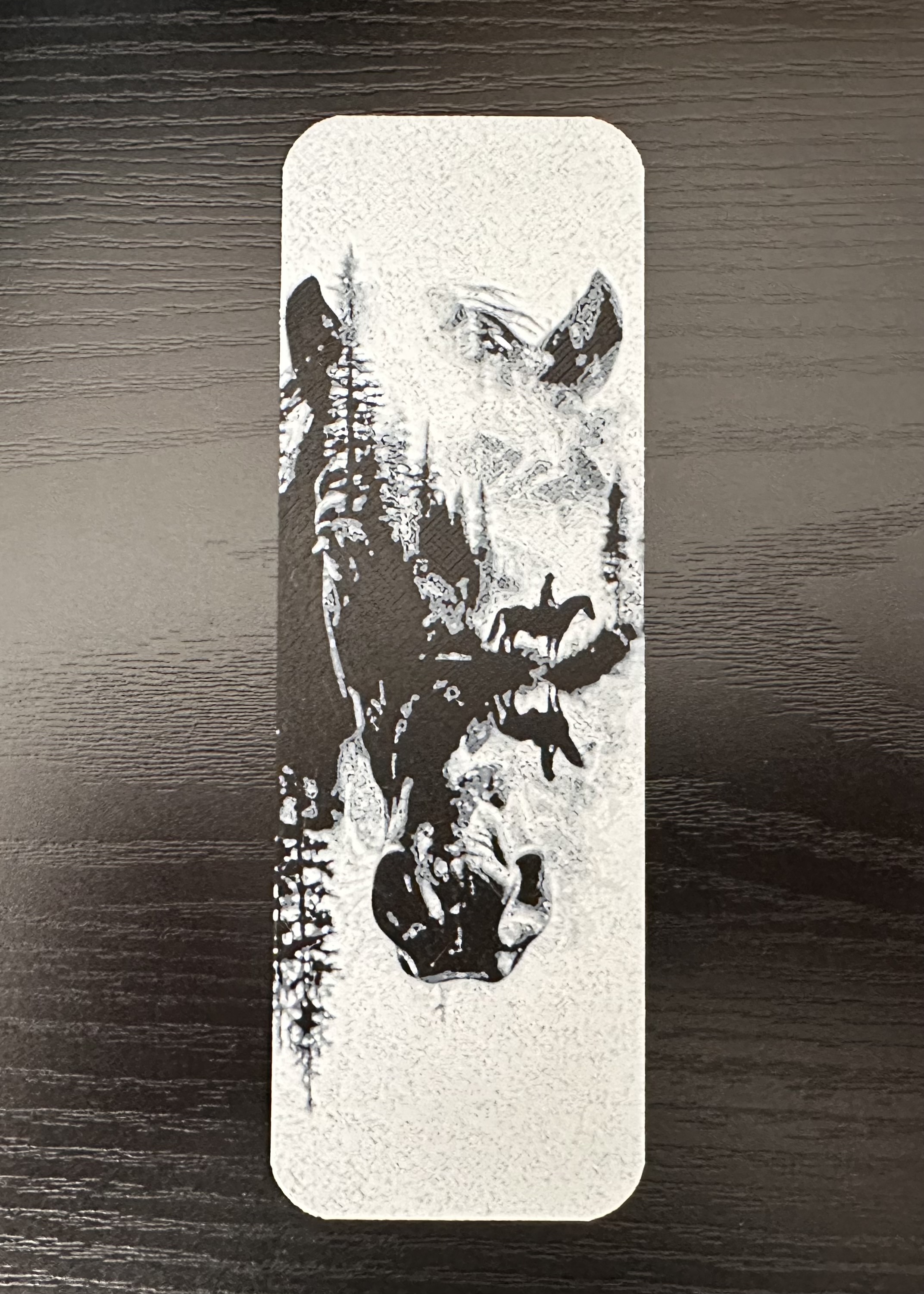3D Printed Bookmark - Horse Silhouette