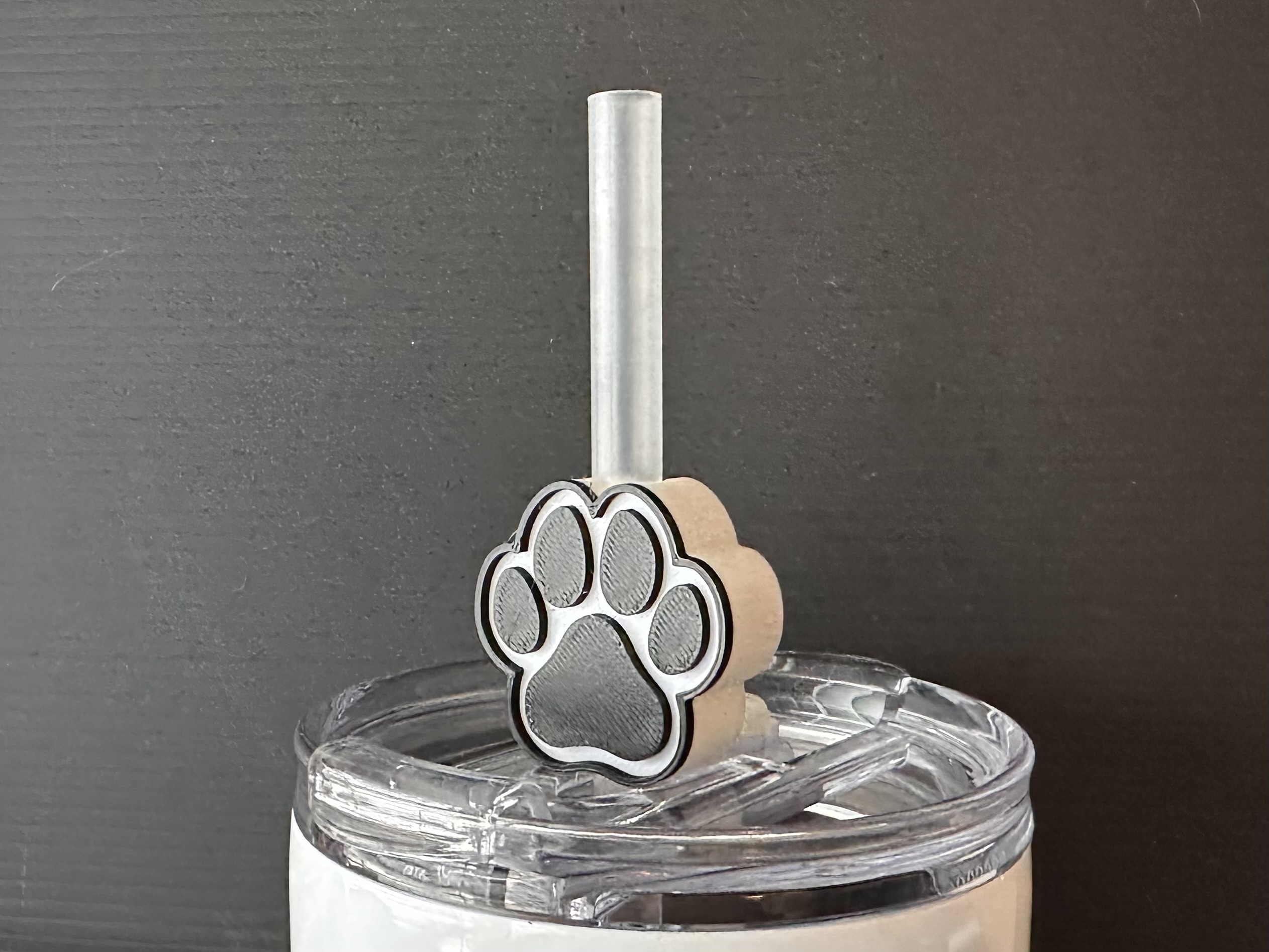 Straw Topper - Pet Paw