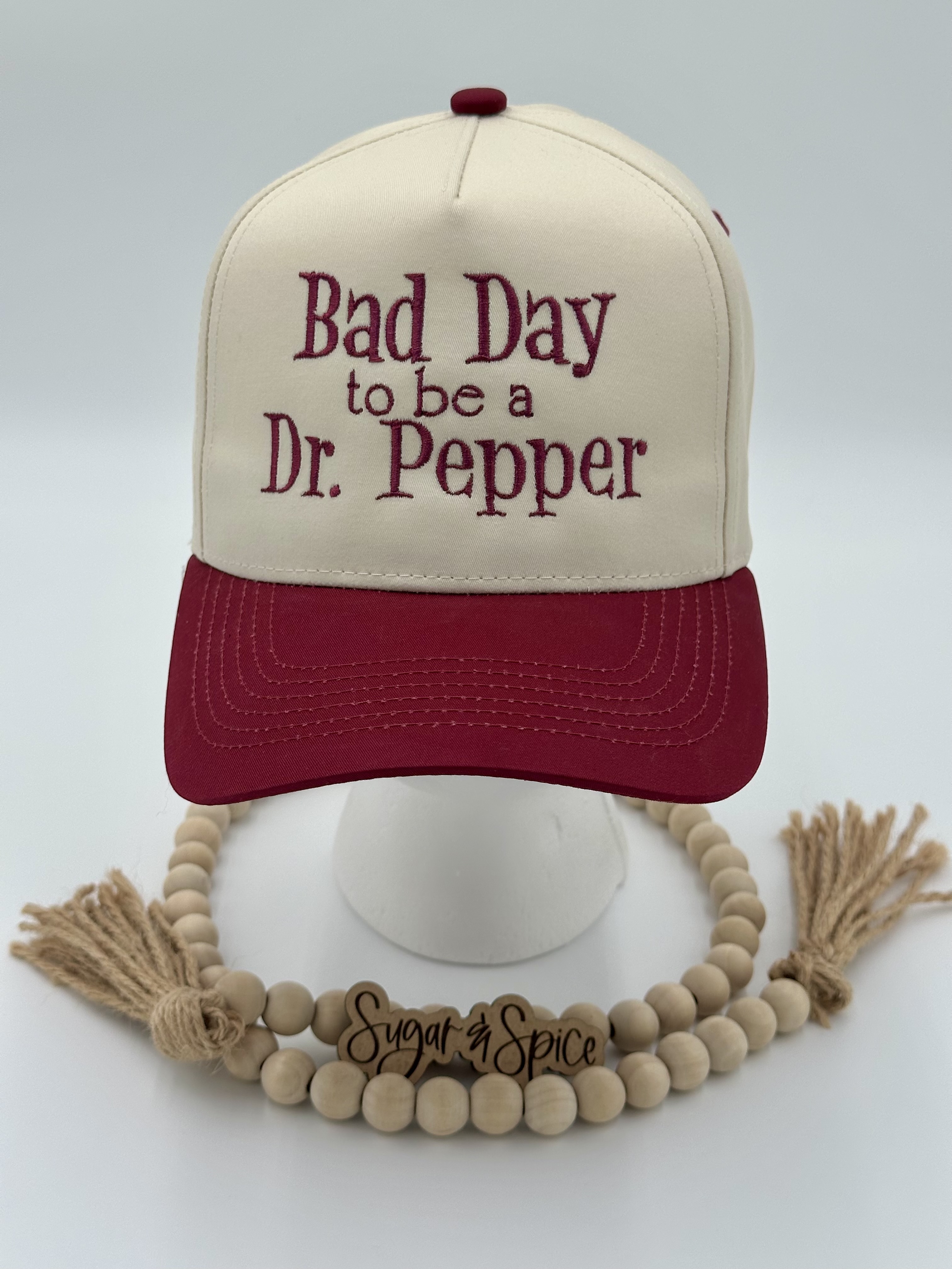 Bad Day to Be a Dr. Pepper - Embroidered Two Tone Trucker Hat – Soda-Lover’s Mood