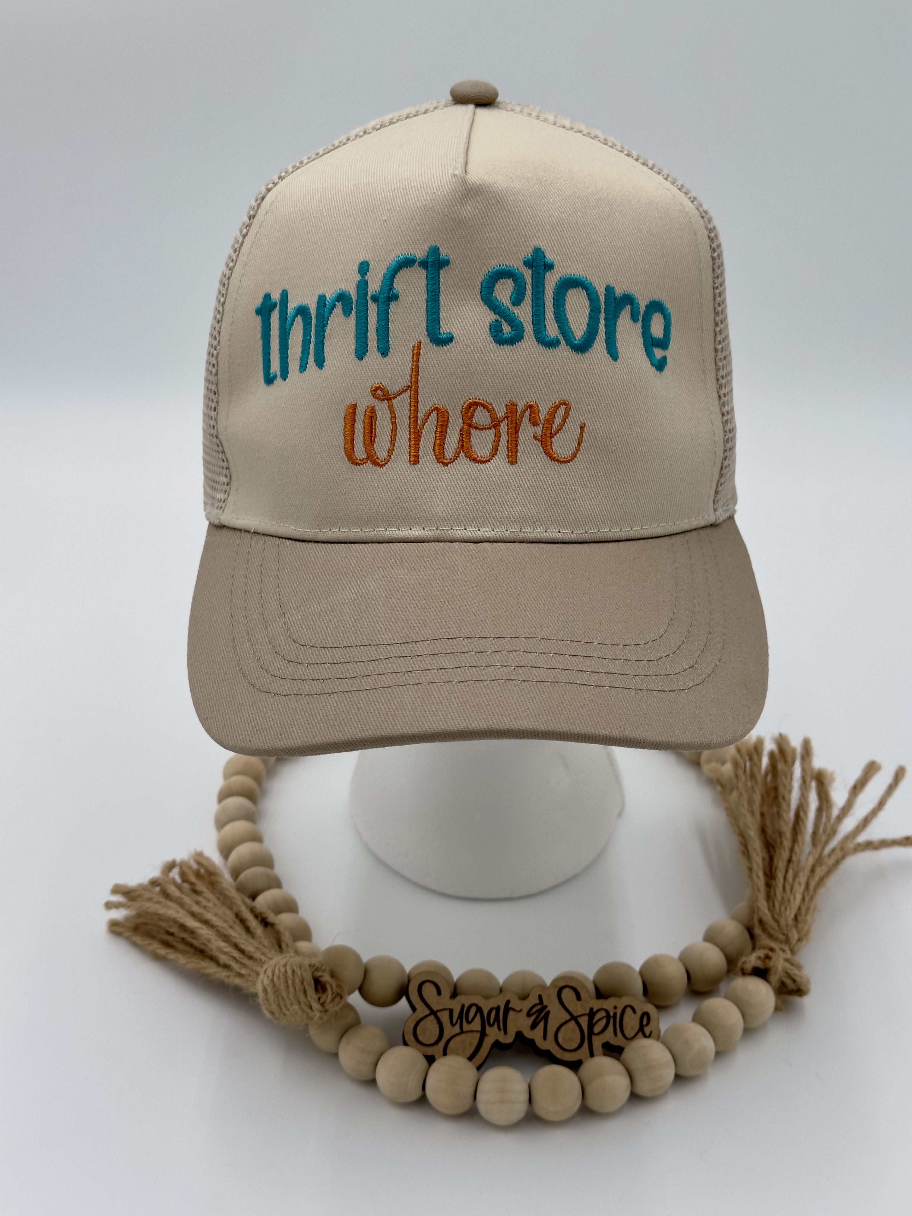 Thrift Store Whore Two-Tone Embroidered Trucker Hat